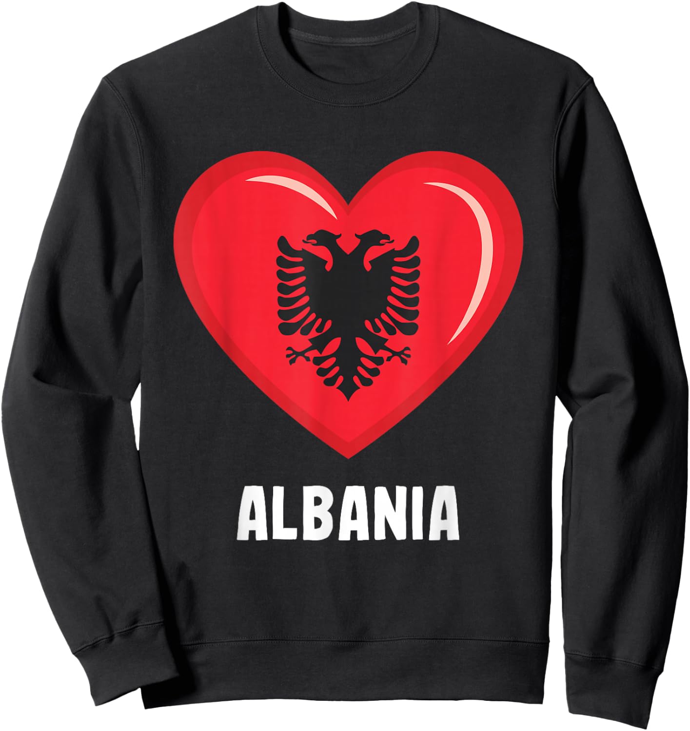 Albania Flag Jersey | Albanian Sweatshirt - Sweatshirt | Black