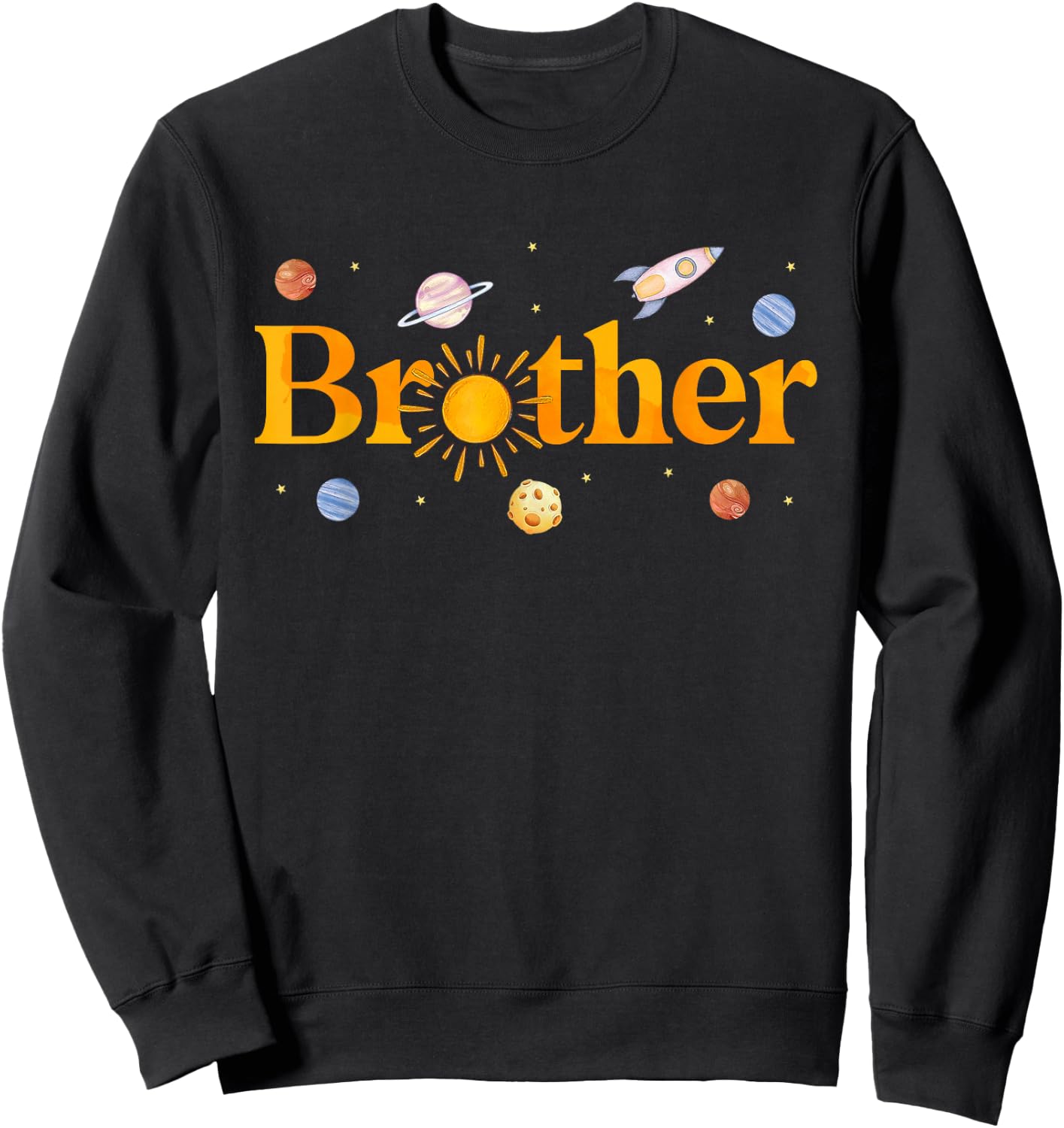 Brother of The Birthday First Trip Around The Sun Bday Boy Sweatshirt - Sweatshirt | Black