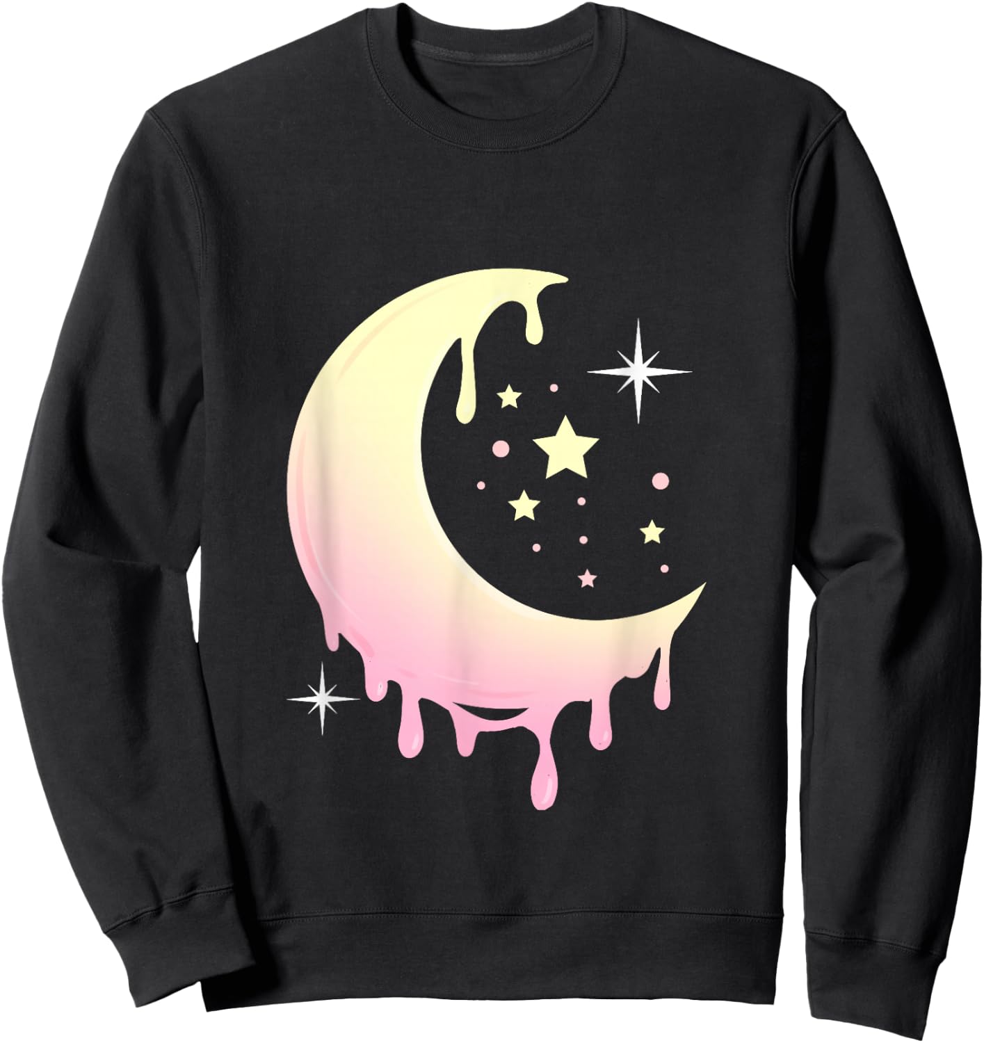 Pastel Moon Kawaii Pastel Goth Sweatshirt - Sweatshirt | Black