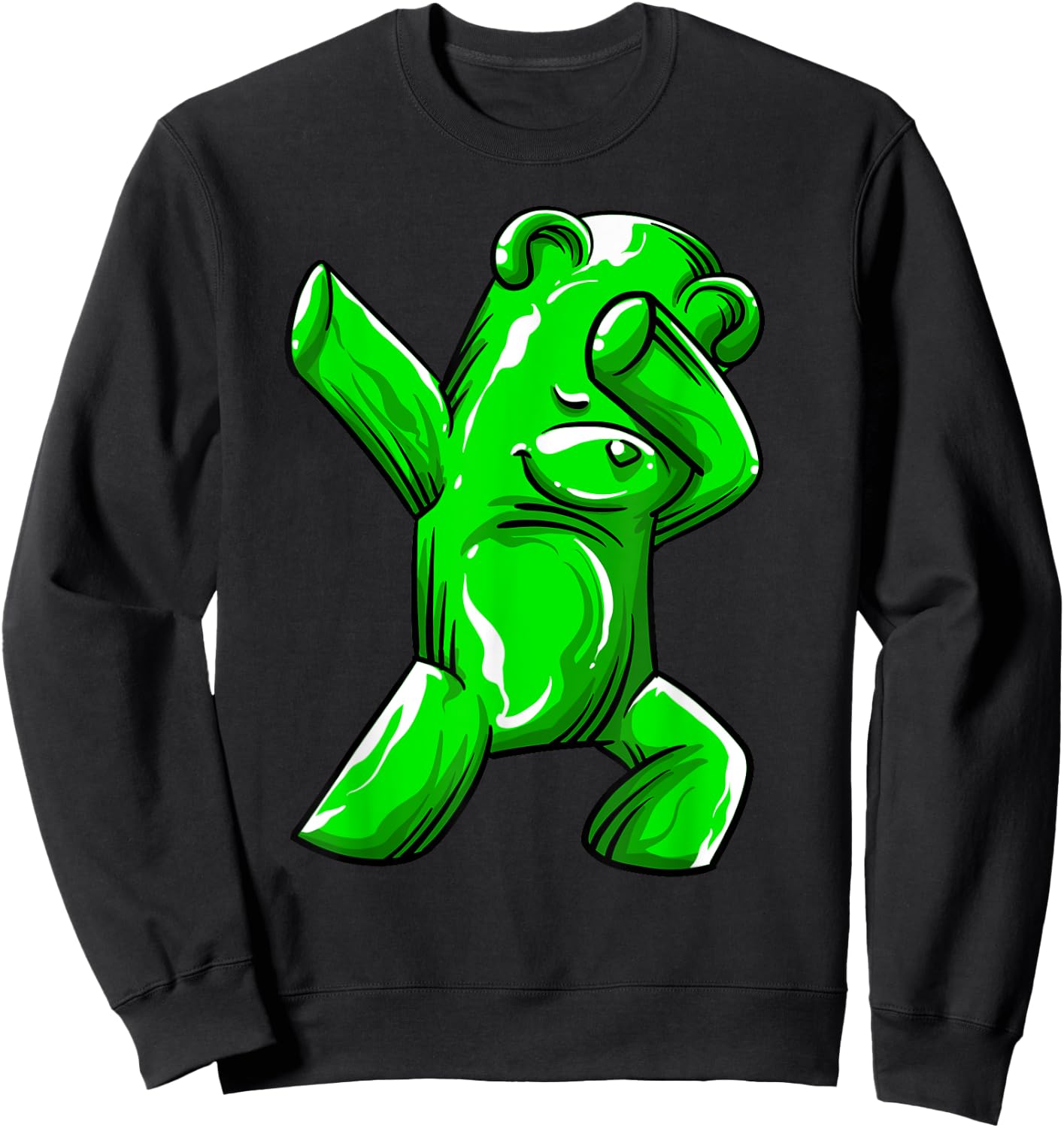 Funny Dabbing Gummy Bear Gift Cool Jelly Candy Animal Dance Sweatshirt - Sweatshirt | Black