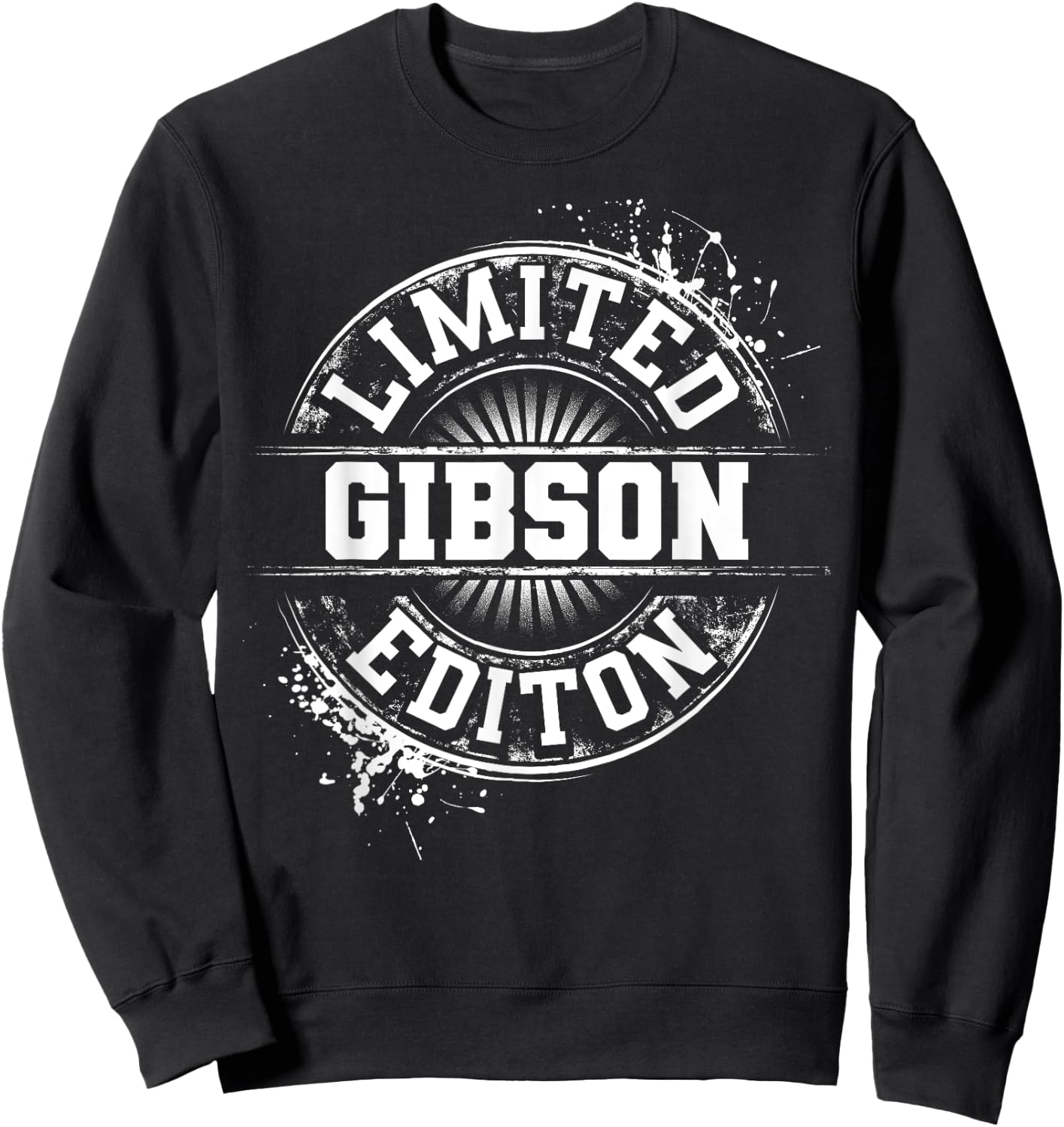 GIBSON Personalized Last Name Custom Lover Christmas Team Sweatshirt - Sweatshirt | Black