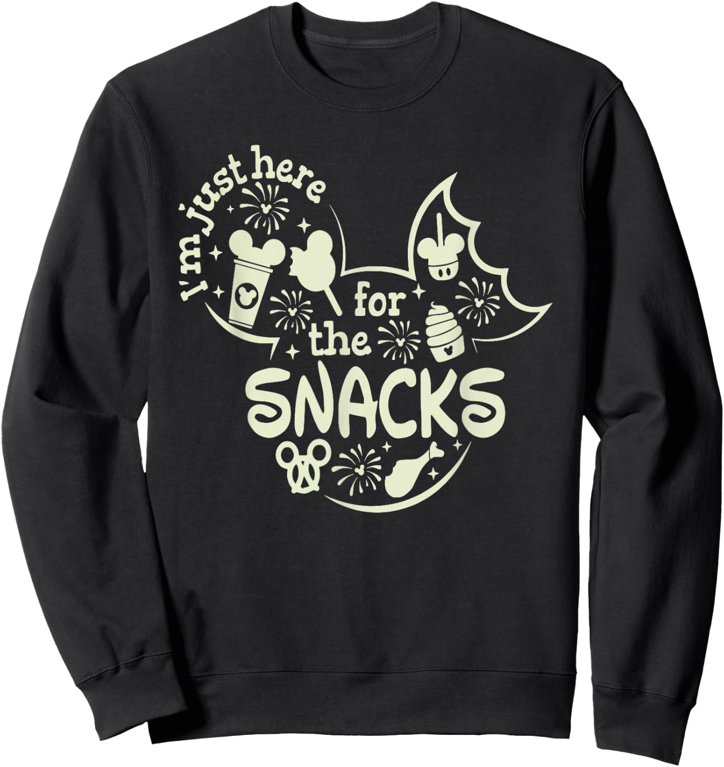 I'm Here For The Snacks, Snacks Goals Sweatshirt - Sweatshirt | Black