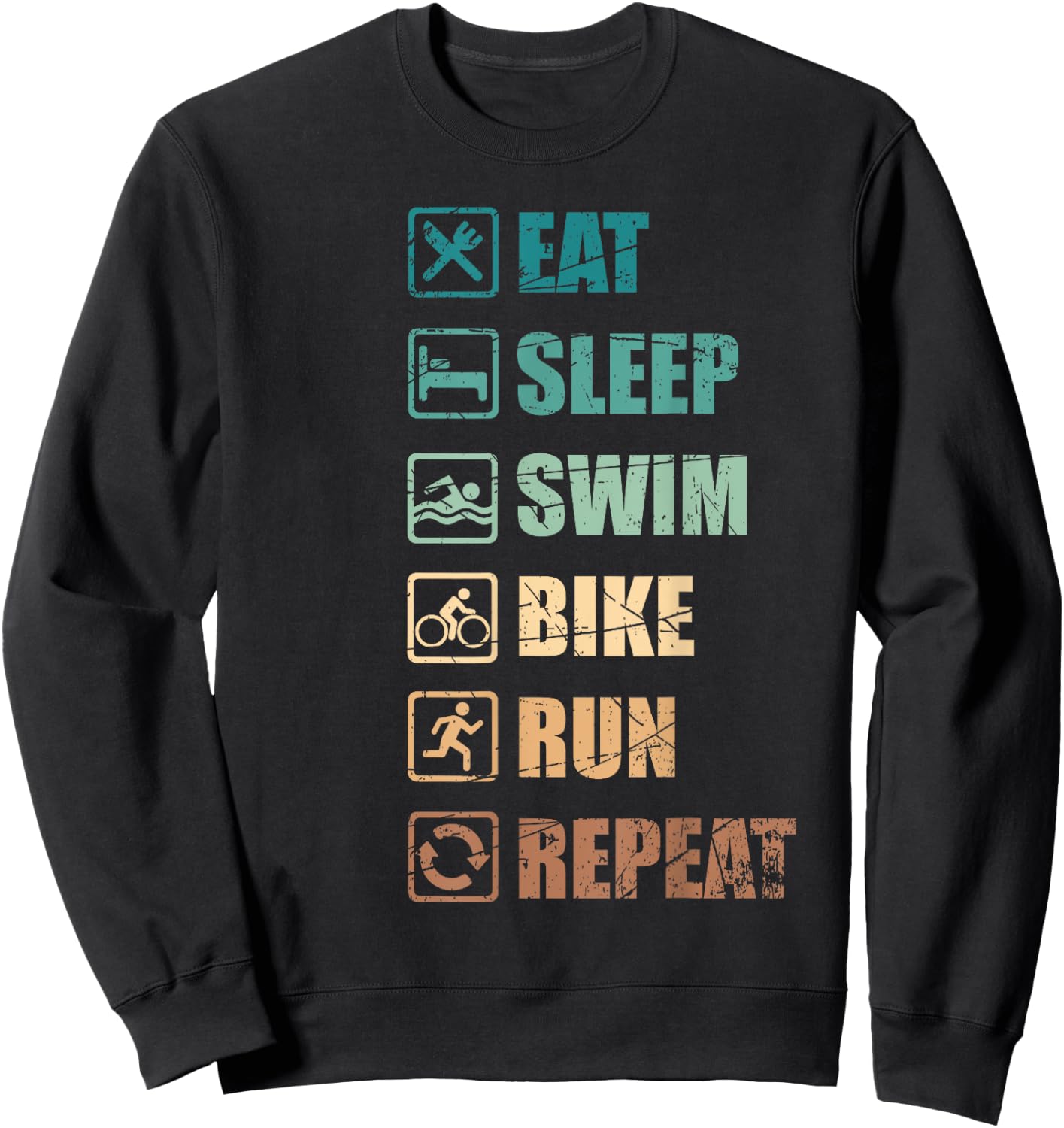 Funny Hobby Triathlete Gift Sports Triathlon Sweatshirt - Sweatshirt | Black