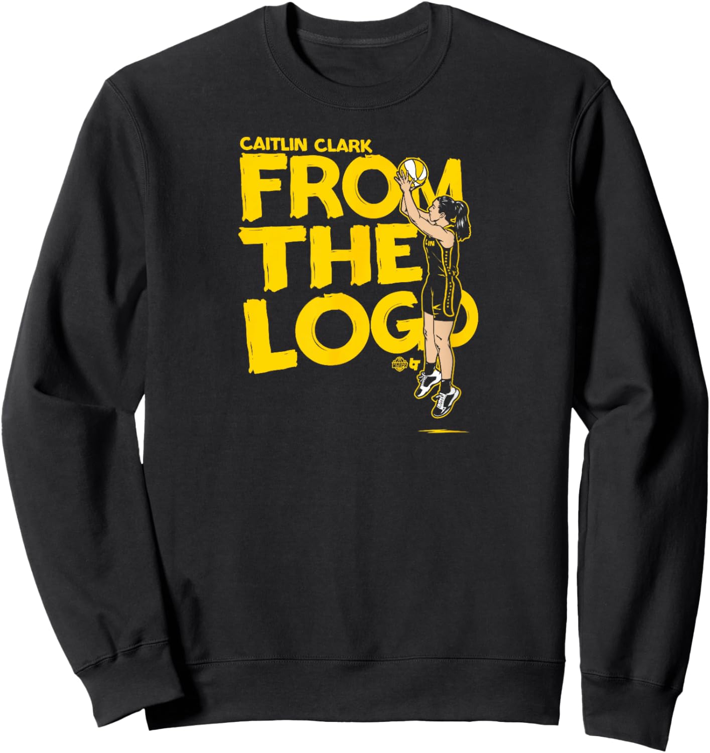 Caitlin Clark - from The Logo - Indiana Basketball Sweatshirt - Sweatshirt | Black