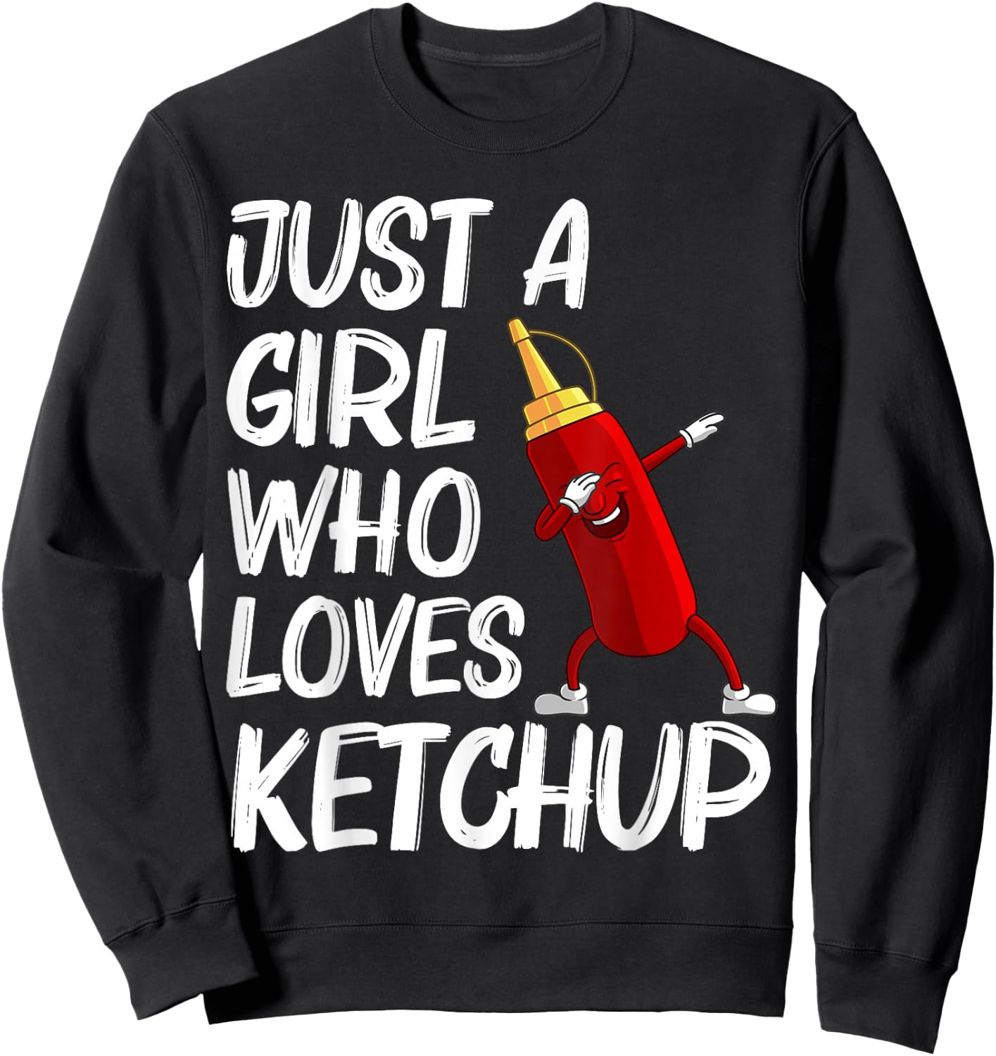 Funny Ketchup Gift Girls Kids Ketchup Merchandise Tomato Sweatshirt - Sweatshirt | Black