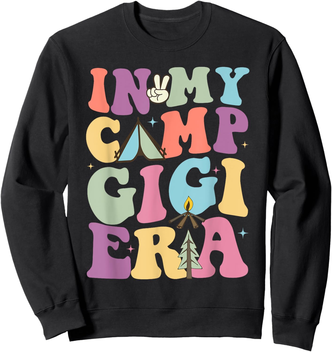Funny In My Camp Gigi Camping Camper Summer Gift Family Women Sweatshirt - Sweatshirt | Black