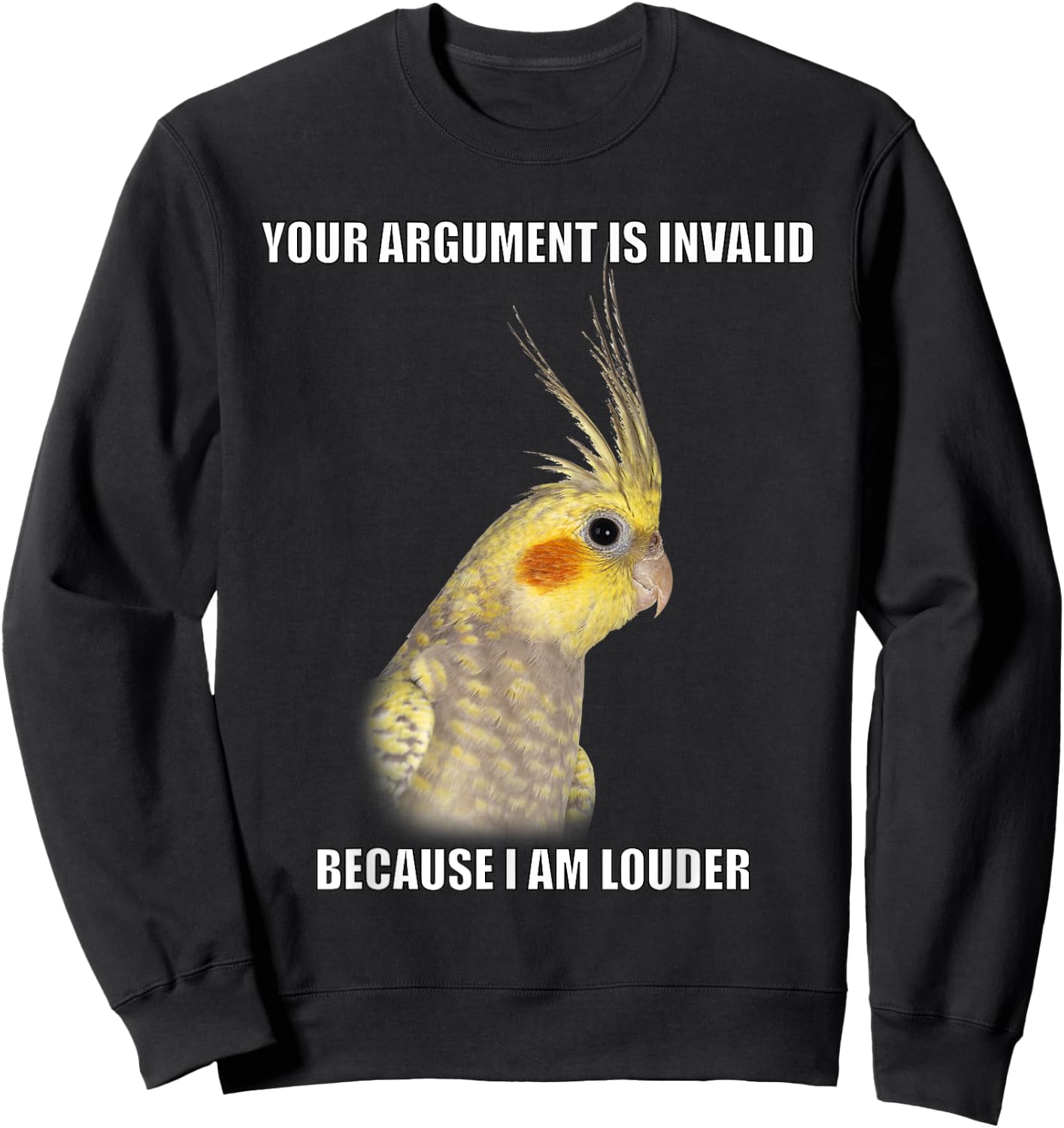 COCKATIEL Birds Funny Cockatiels Design Sweatshirt - Sweatshirt | Black