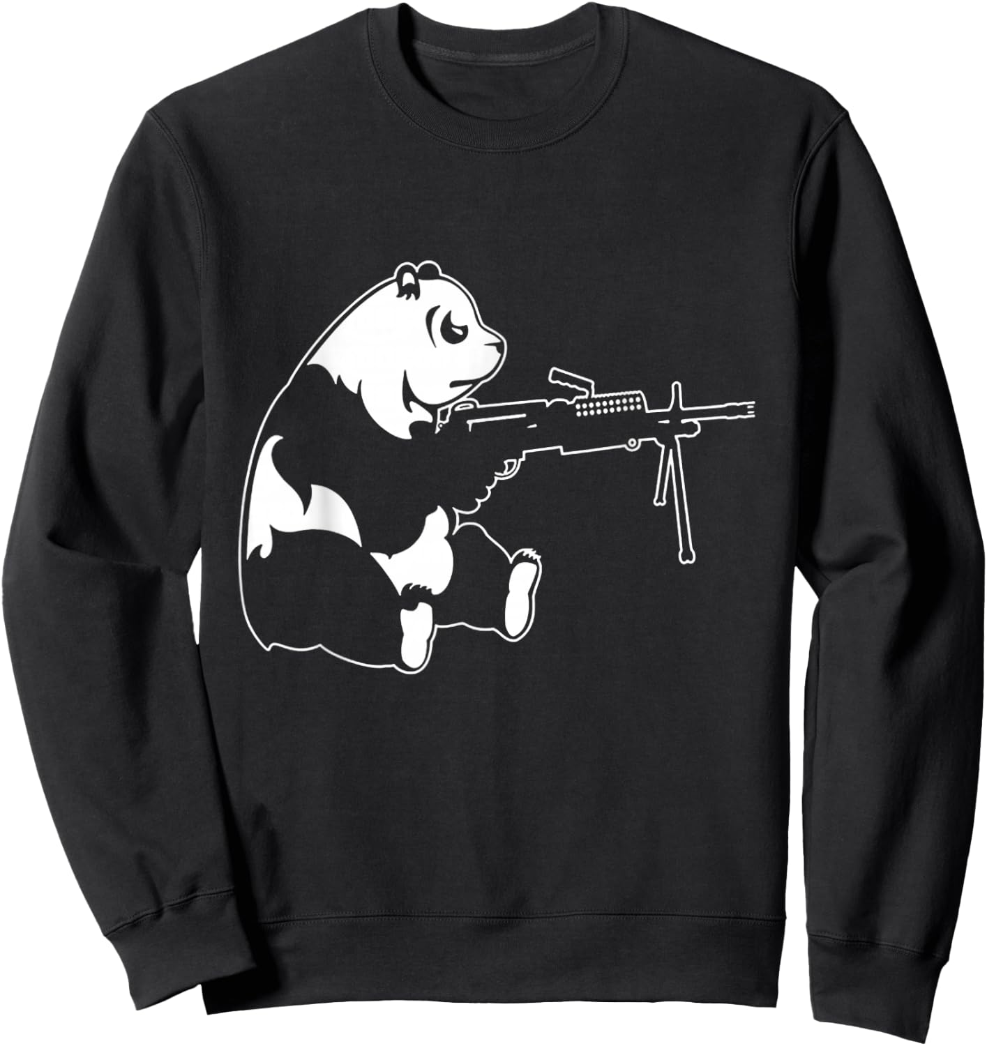 Panda Machine Gun Sweatshirt - Sweatshirt | Black