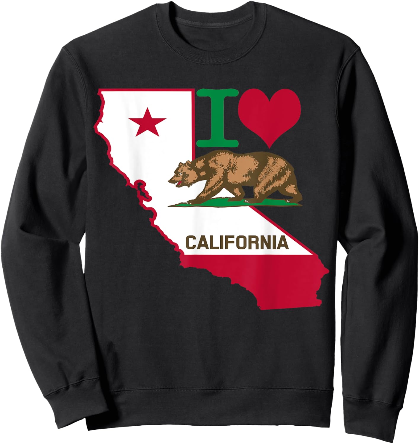 I Love California Sweatshirt - Sweatshirt | Black