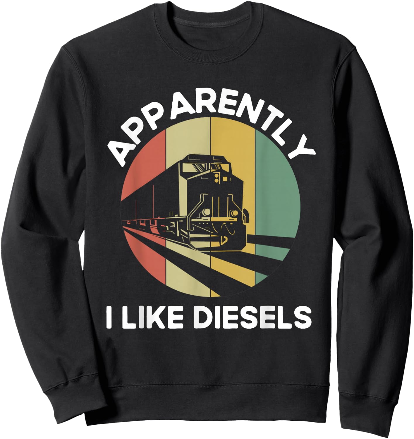 Diesel Locomotive Retro Model Train Enthusiasts Diesel Train Sweatshirt - Sweatshirt | Black