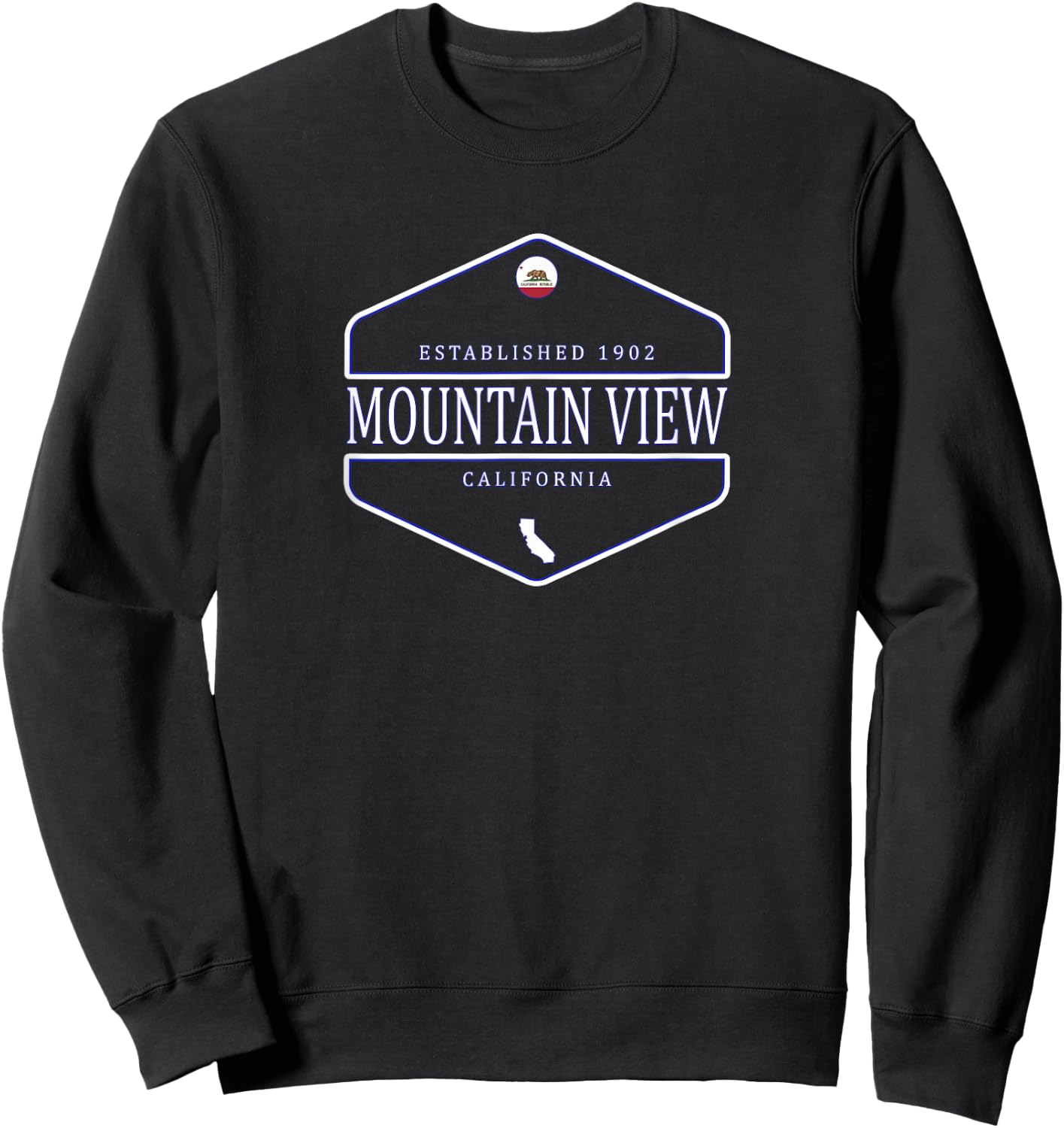 Mountain View California | Mountain View CA Sweatshirt - Sweatshirt | Black