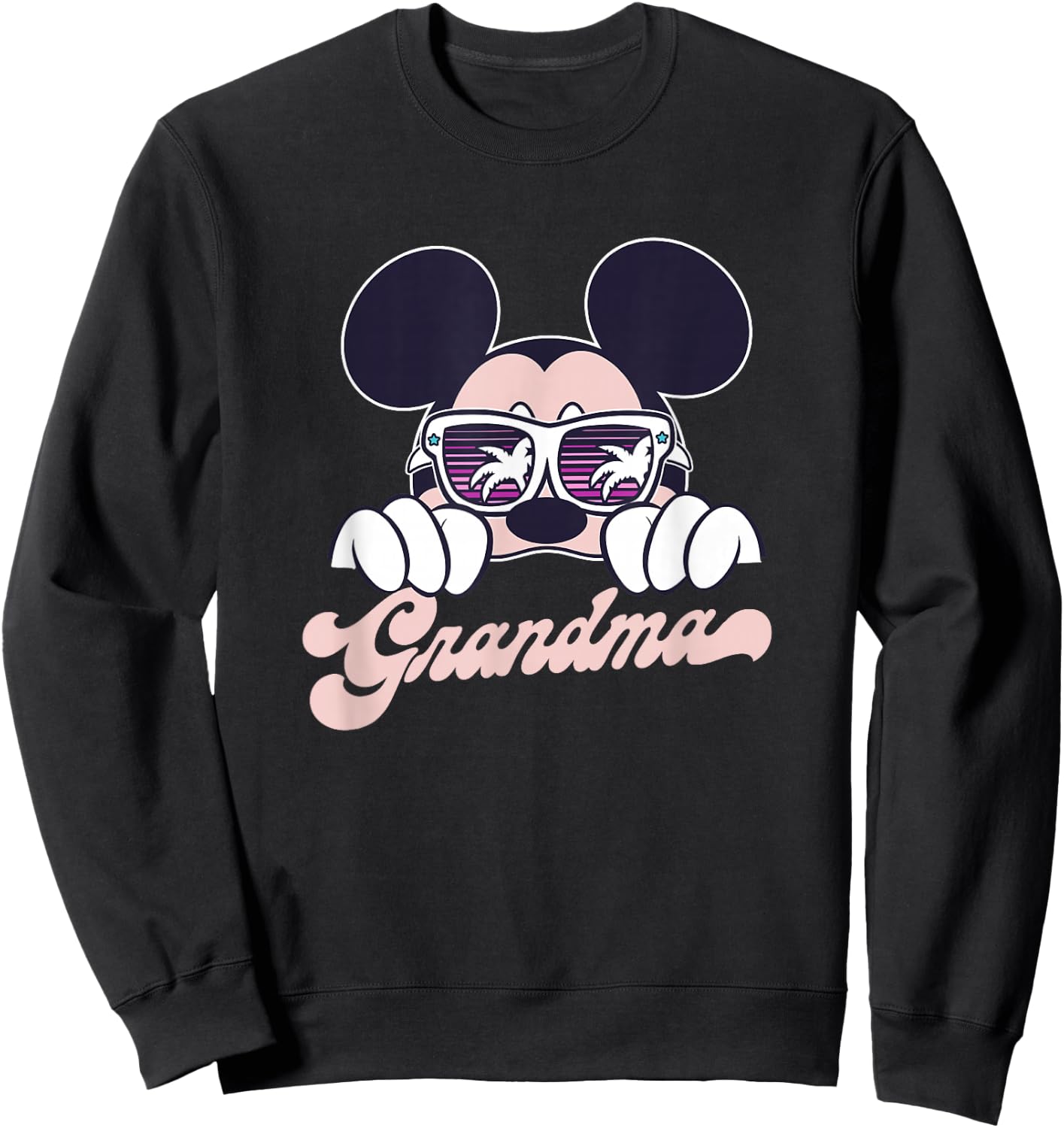 Disney Mickey and Friends Mickey Summer Vibes Grandma Logo Sweatshirt - Sweatshirt | Black