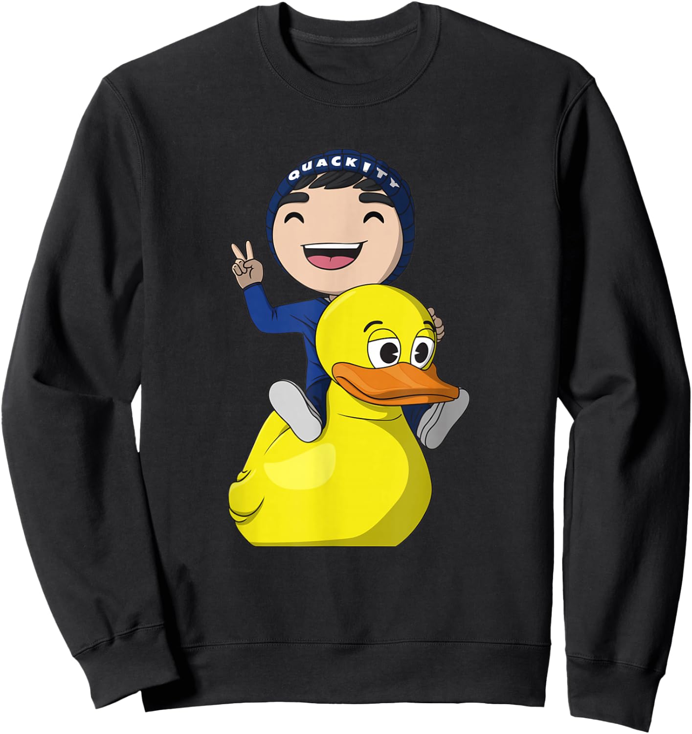 Quackity Black Small Sweatshirt - Sweatshirt | Black