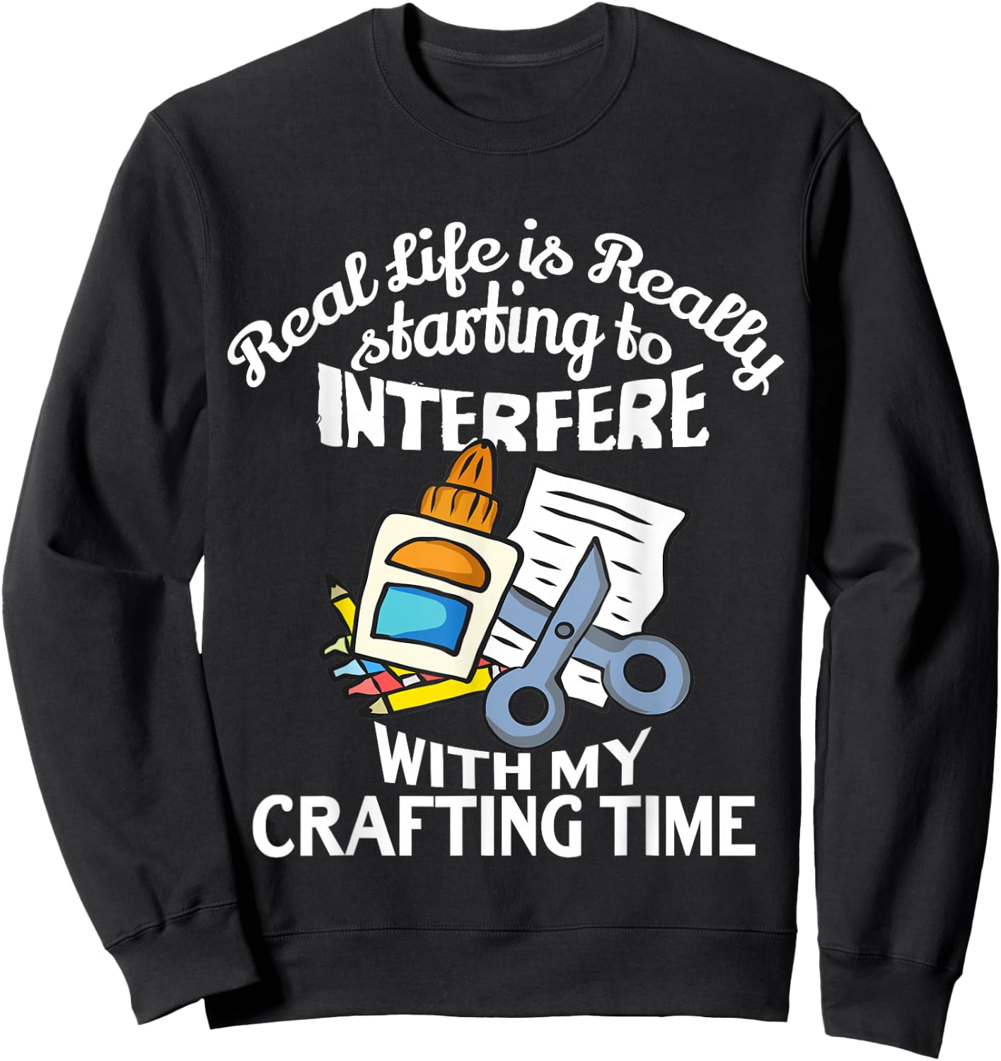 Crafting Gifts For The Women Girls Adults Crafters Crafter Sweatshirt - Sweatshirt | Black