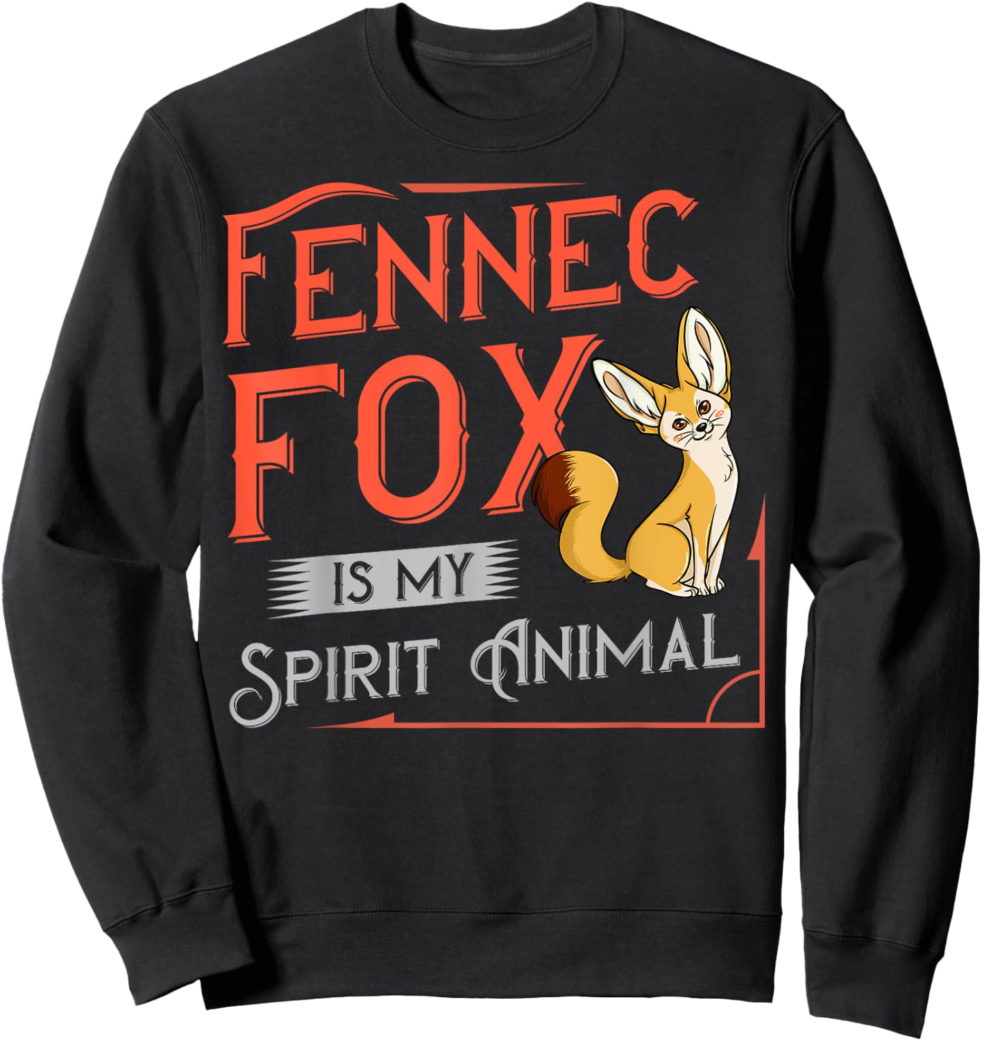Fennec Fox Gift Foxes Animal Sweatshirt - Sweatshirt | Black