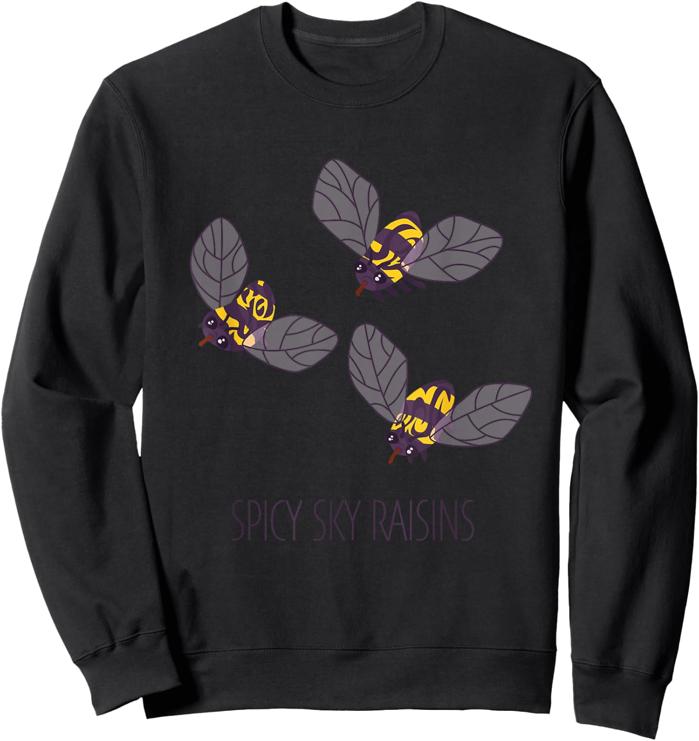 Spicy Sky Raisins Funny Bee Bees Wasp Pollinate Sweatshirt - Sweatshirt | Black