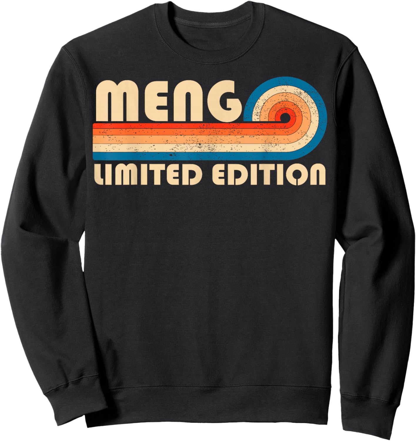 MENG Surname Retro Vintage 80s 90s Birthday Reunion Sweatshirt - Sweatshirt | Black