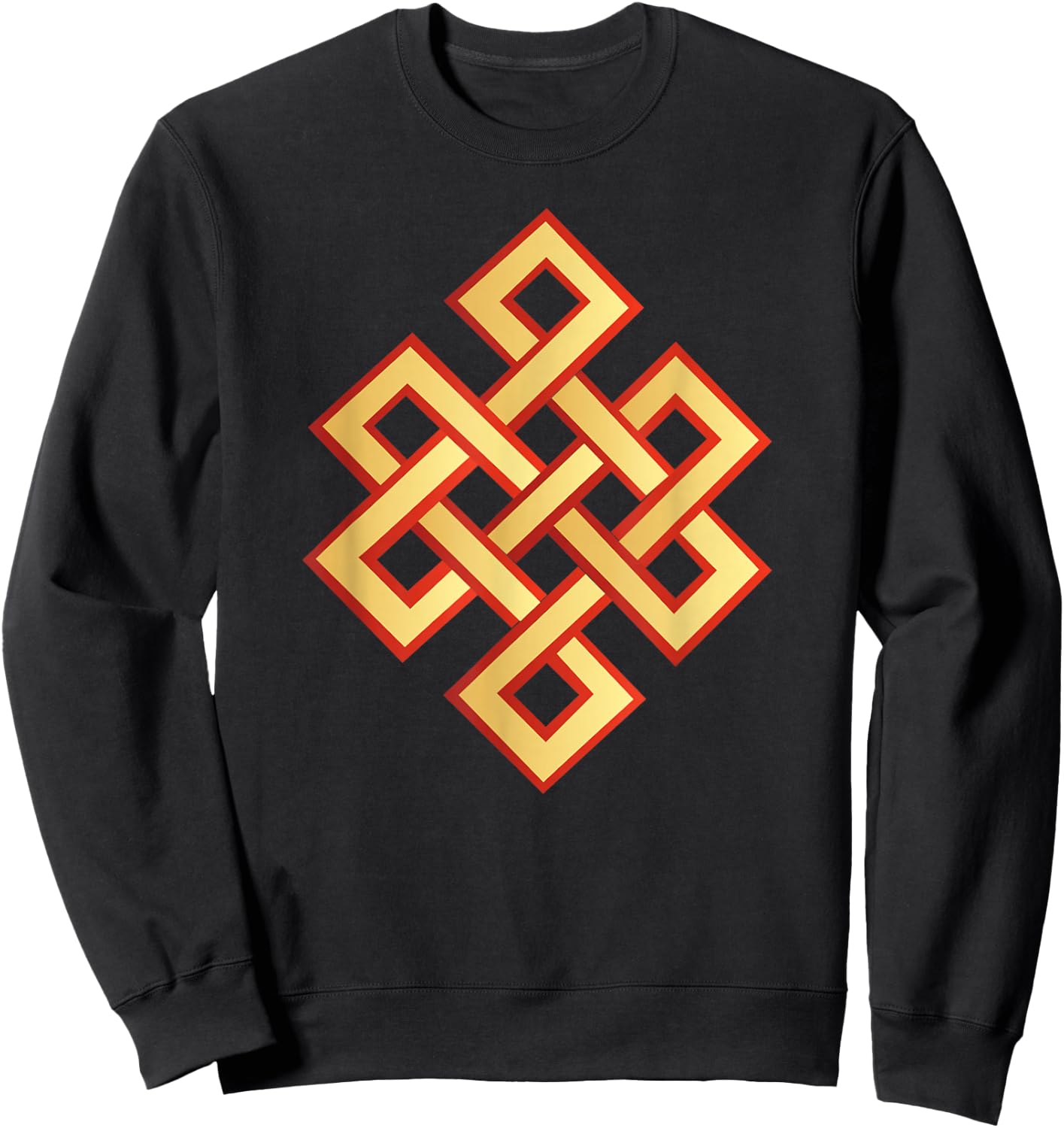 Endless Knot Eternal Knot Buddhism Jainism Wisdom Cycle Sweatshirt - Sweatshirt | Black