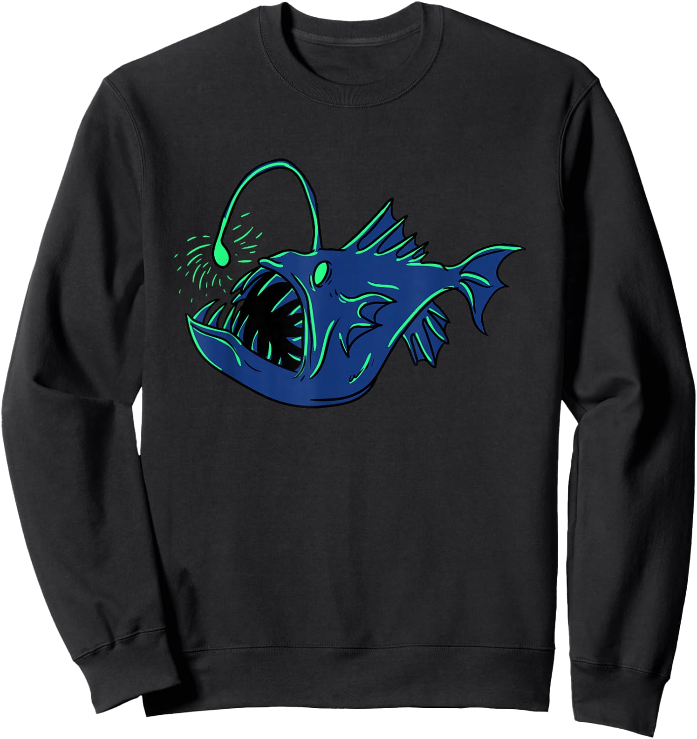 Anglerfish Deep Sea Monster Costume Sweatshirt - Sweatshirt | Black