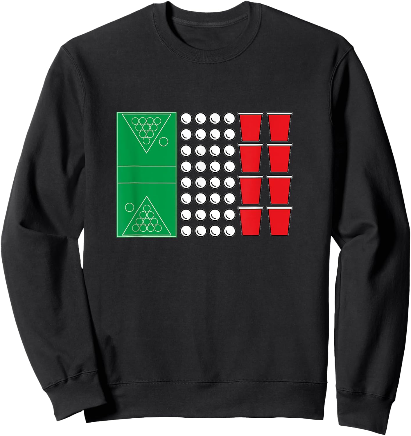 Beer Pong Italy Flag Italian Beerpong Italia Sweatshirt - Sweatshirt | Black