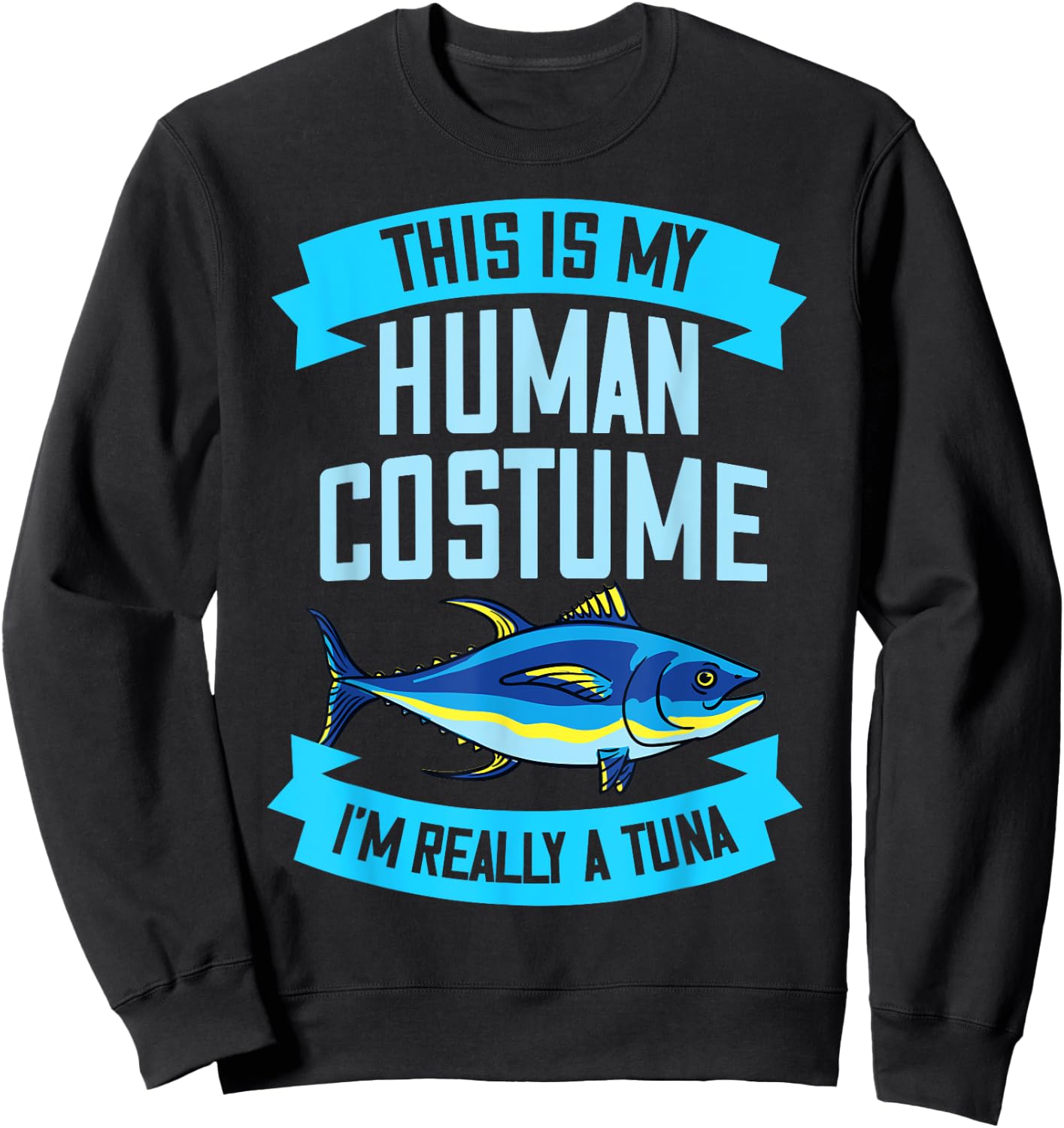 Red Tuna Costume Gift Bluefin Tuna Fish Sweatshirt - Sweatshirt | Black