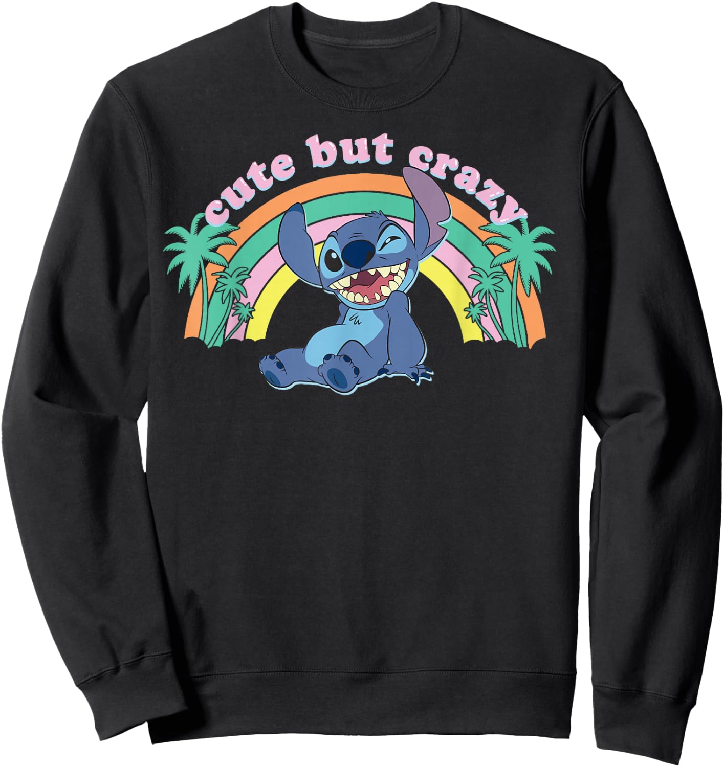 Disney Lilo & Stitch Cute But Crazy Stitch Sweatshirt - Sweatshirt | Black