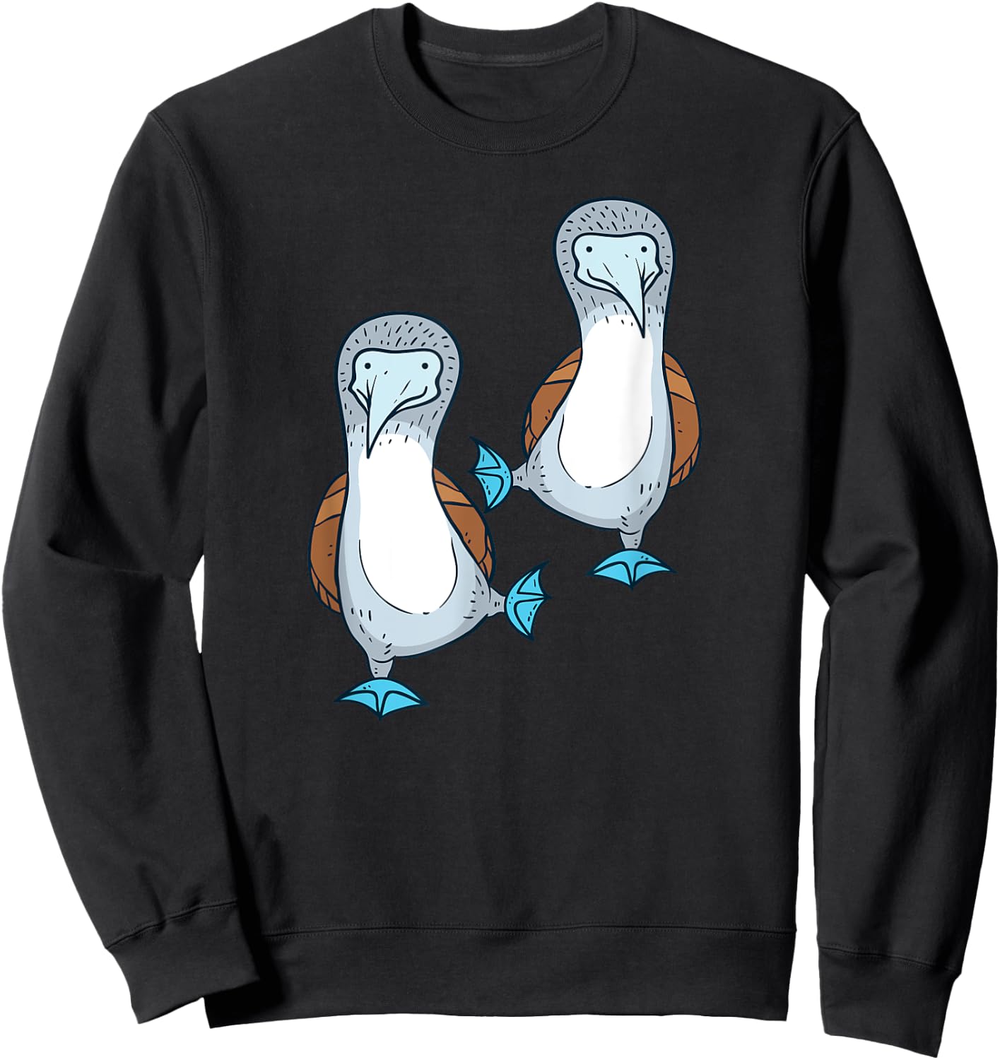 Dancing Sea Bird Fancy Blue Foot Booby - Funny Ornithology Sweatshirt - Sweatshirt | Black