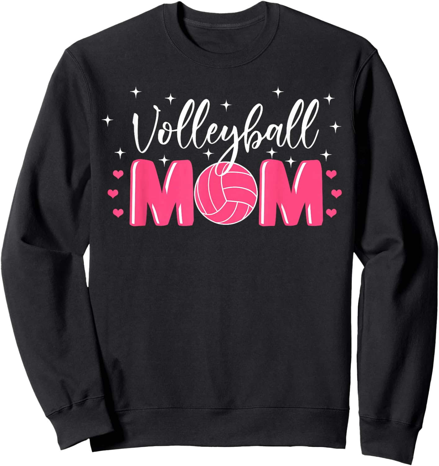 Volleyball Mom Player Mother's Day Mommy Team Sport Fan Sweatshirt - Sweatshirt | Black