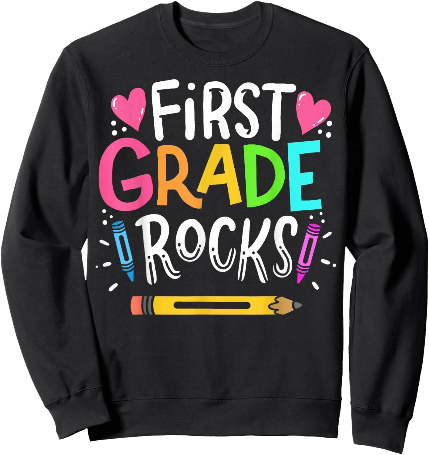1st Grade Teacher Sweatshirt - Sweatshirt | Black