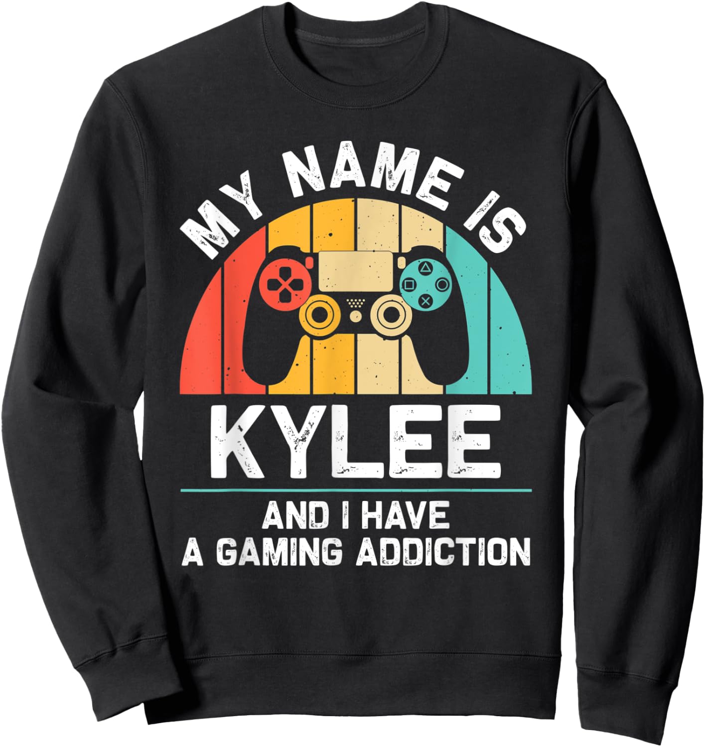 KYLEE Gift Name Personalized Funny Gaming Geek Birthday Sweatshirt - Sweatshirt | Black