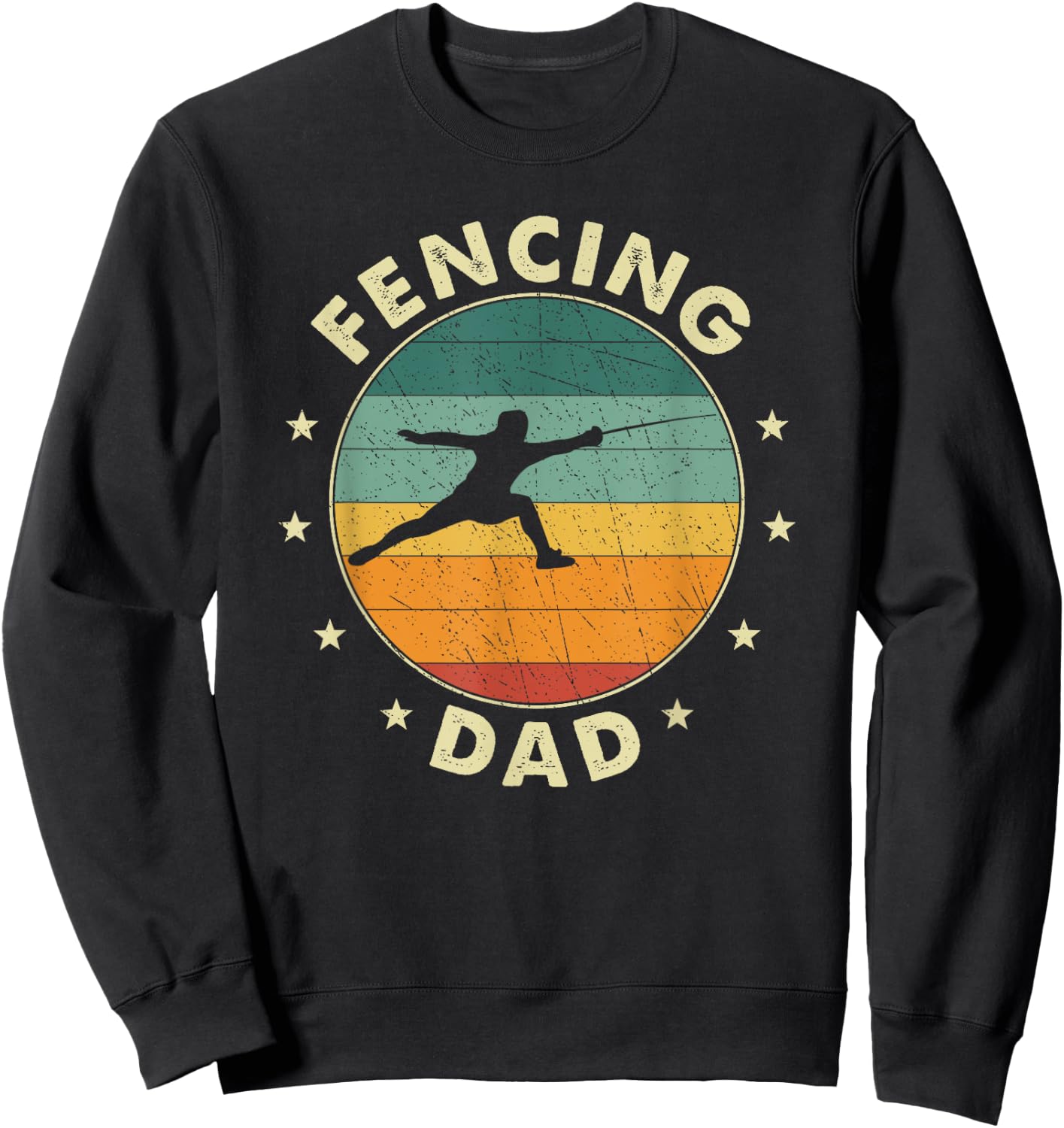 Fencing Dad Father Fencer Sweatshirt - Sweatshirt | Black