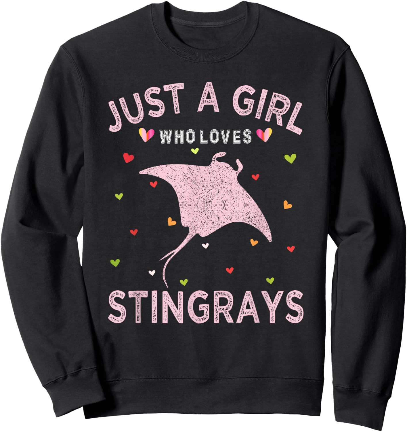 Stingray Lover Women Just A Girl Who Loves Stingrays Sweatshirt - Sweatshirt | Black