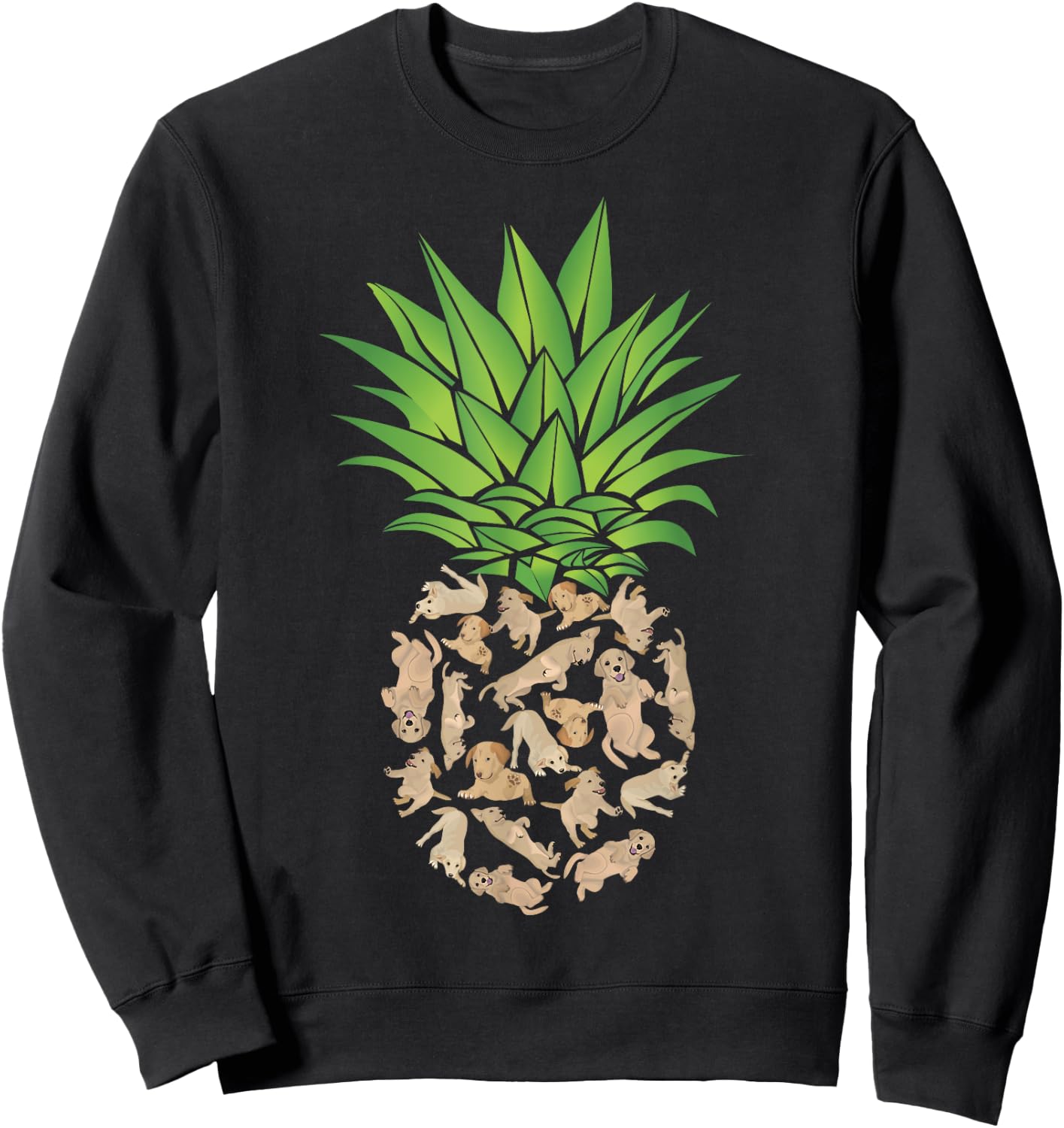 Gift Labrador Retriever Owner Dog Lover Pineapple Men Women Sweatshirt - Sweatshirt | Black