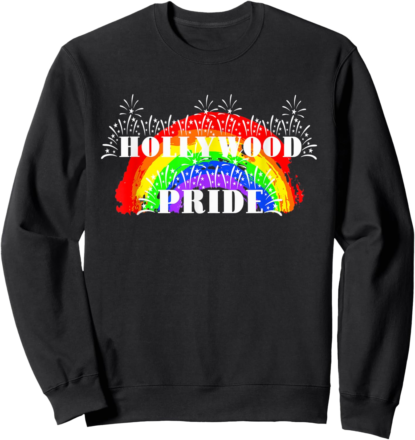 Hollywood Pride Rainbow for Gay Pride Sweatshirt - Sweatshirt | Black