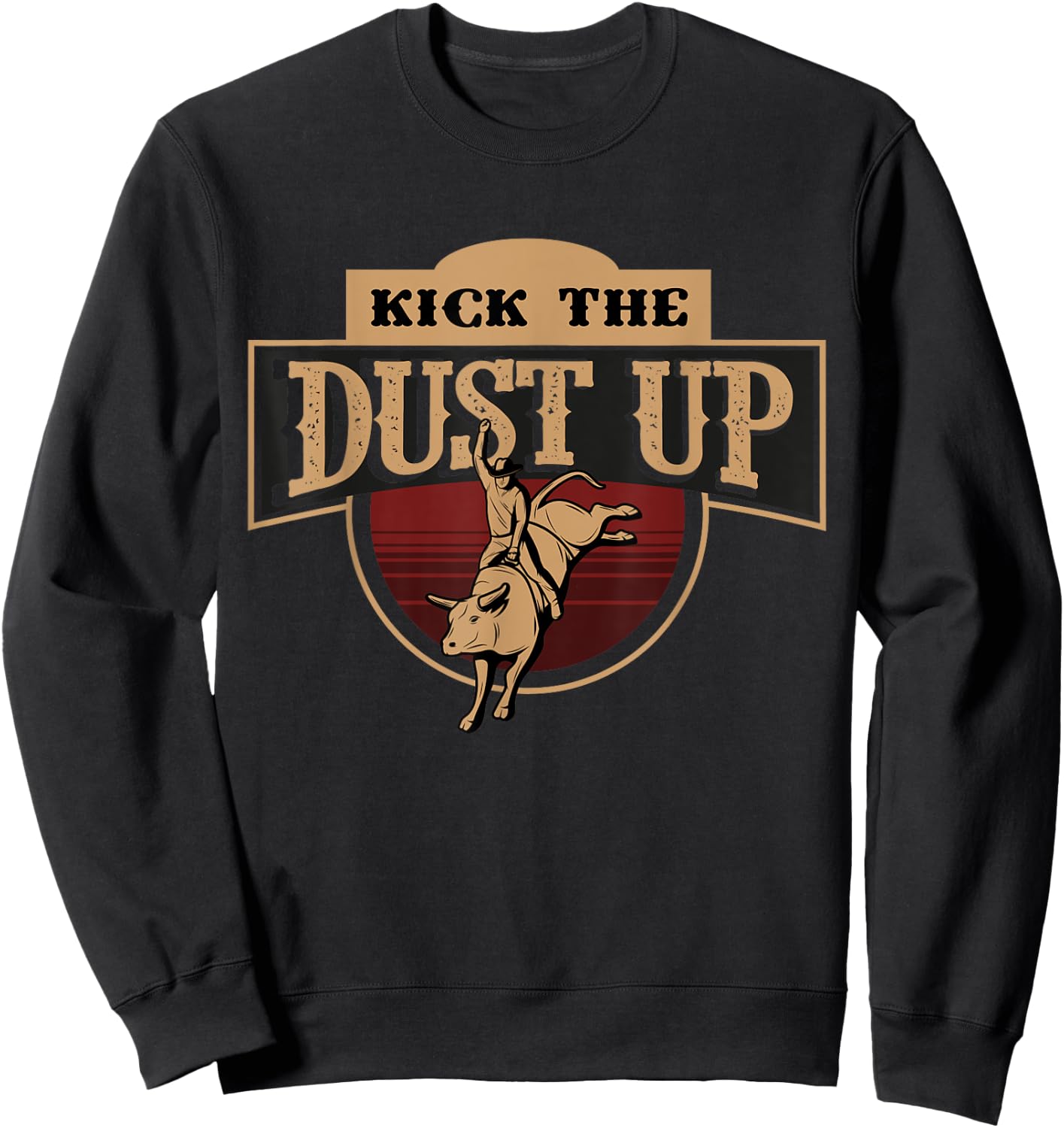 Cowboy and Cowgirl on Rodeo or Farm for kick the dust up Sweatshirt - Sweatshirt | Black