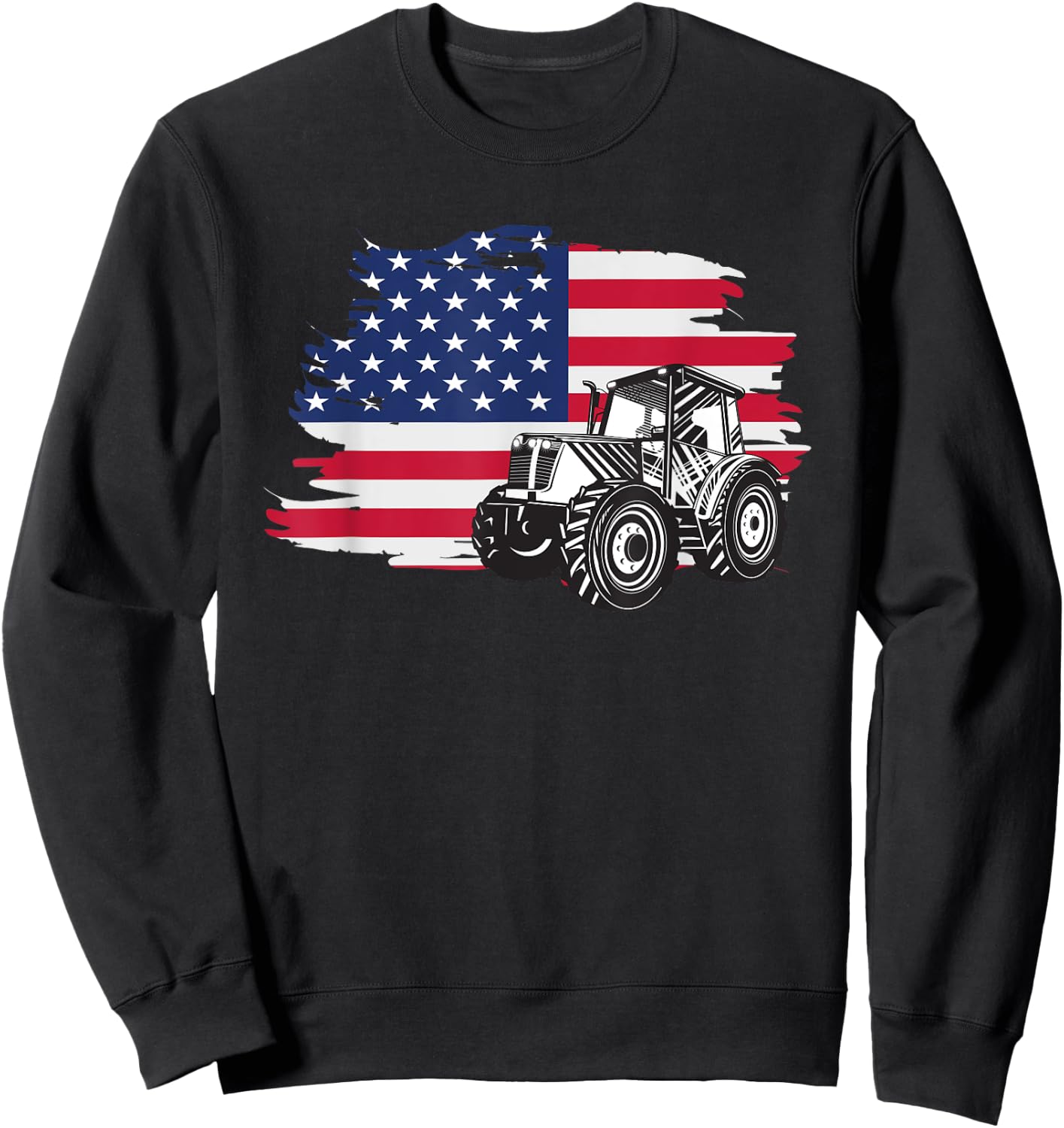 American Farmer US Flag - Farmer & Farming Gift Sweatshirt - Sweatshirt | Black