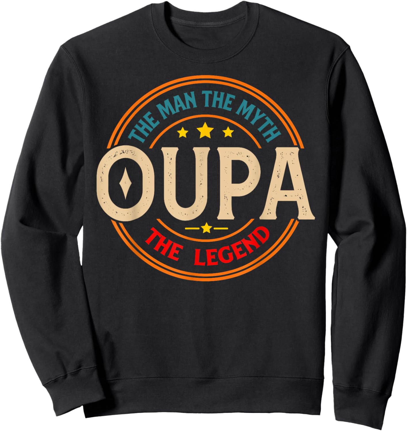 OUPA The Legend The Man, Funny OUPA Fathers Day Sweatshirt - Sweatshirt | Black