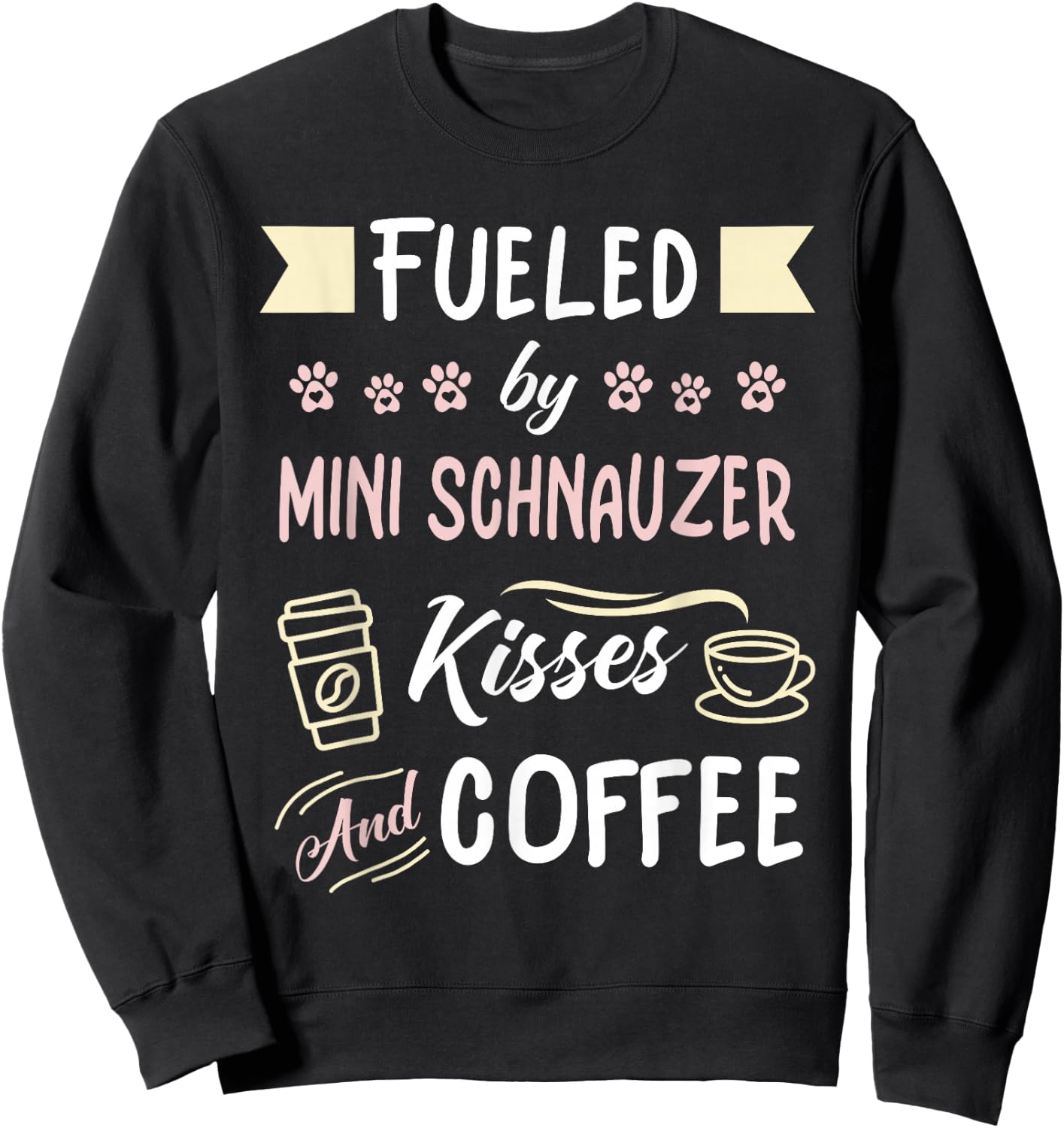 Mini Schnauzer Mom Coffee Lover Sweatshirt - Sweatshirt | Black