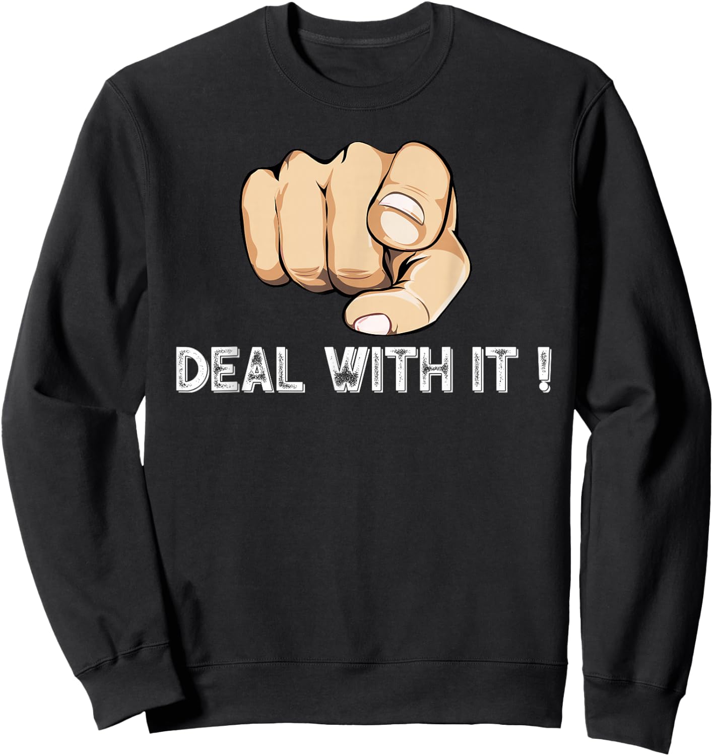 Pointing Finger to You Signal Sarcasm Sweatshirt - Sweatshirt | Black