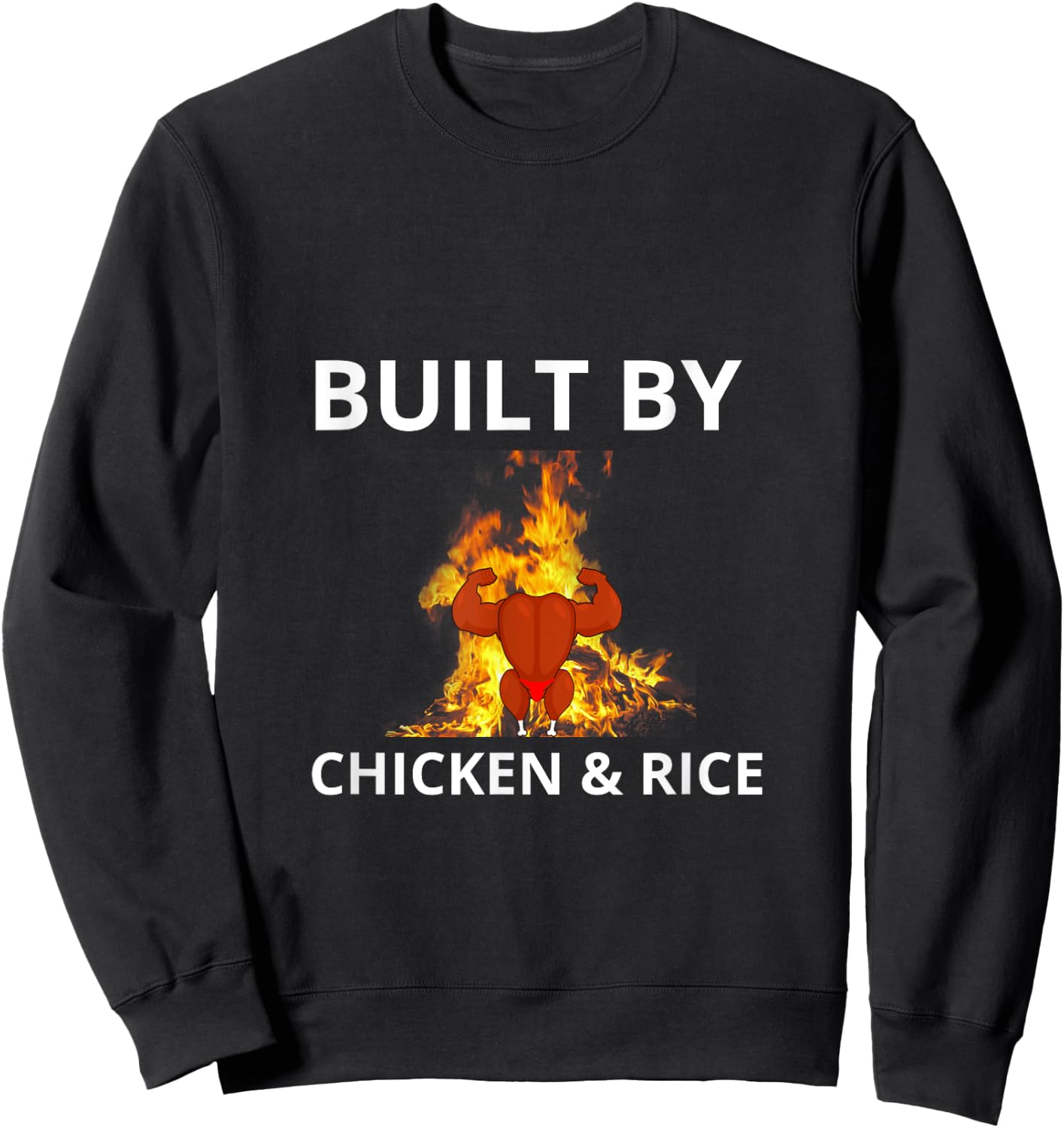 Chicken and rice gymbro Sweatshirt - Sweatshirt | Black