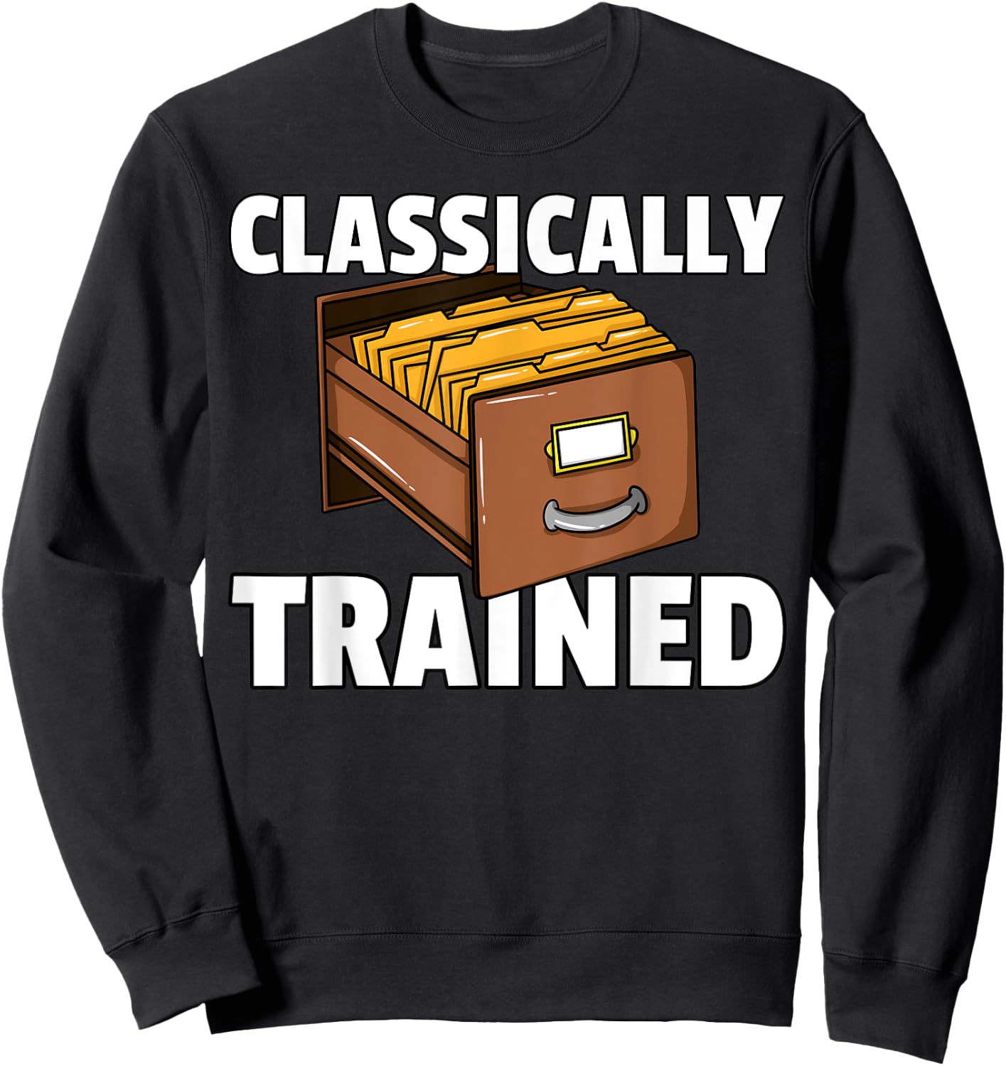 Card Catalog Library For Librarian Sweatshirt - Sweatshirt | Black