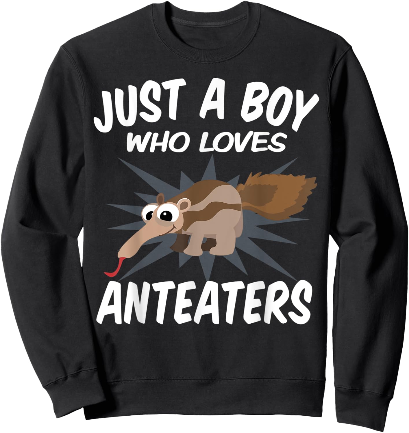 Just A Boy Who Loves Anteaters – Funny Anteater Sweatshirt - Sweatshirt | Black