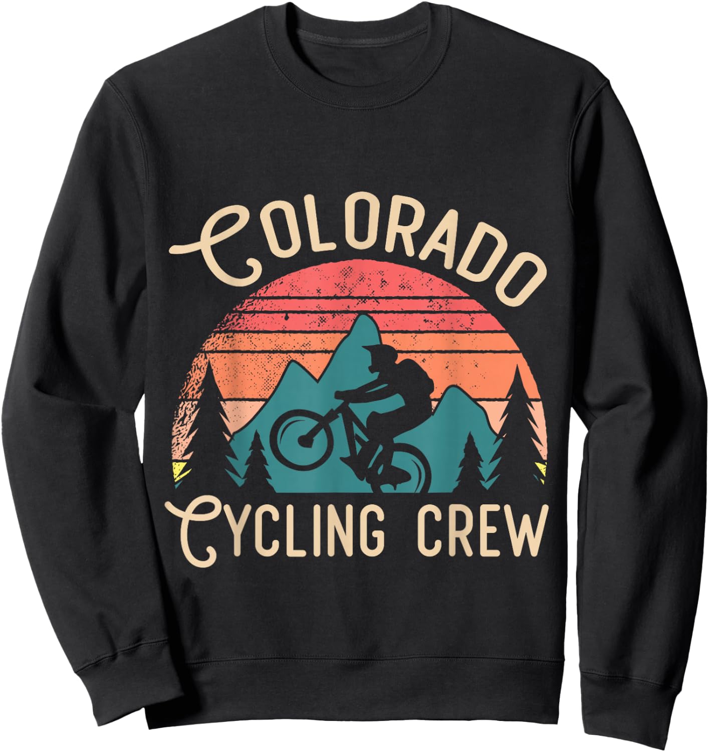 Mountain Bike Bicycle Cycling Colorado Sweatshirt - Sweatshirt | Black