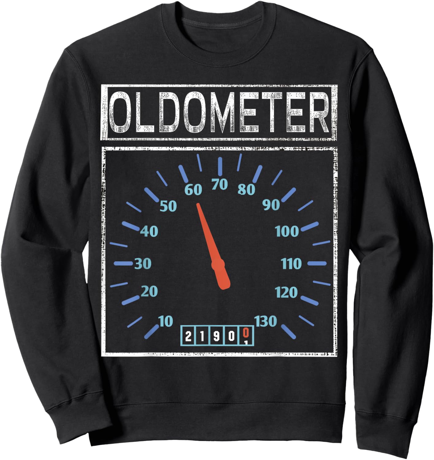 Oldometer 60 Shirt Speedometer 60th Birthday Funny Sweatshirt - Sweatshirt | Black