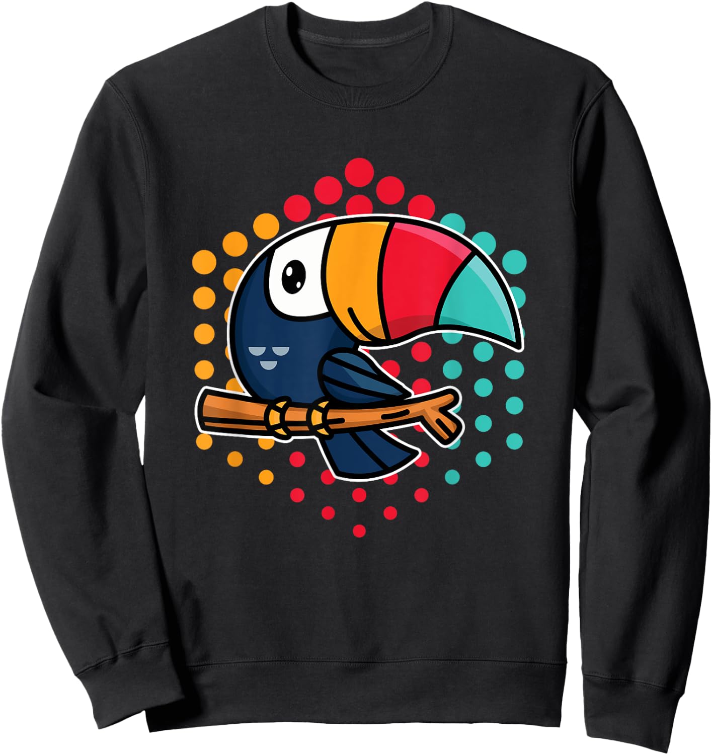 Tropical Bird Cute Toucan Sweatshirt - Sweatshirt | Black
