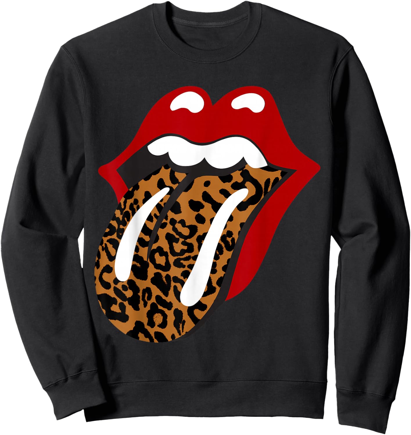 Rolling Stones Classic Leopard Tongue Sweatshirt - Sweatshirt | Black
