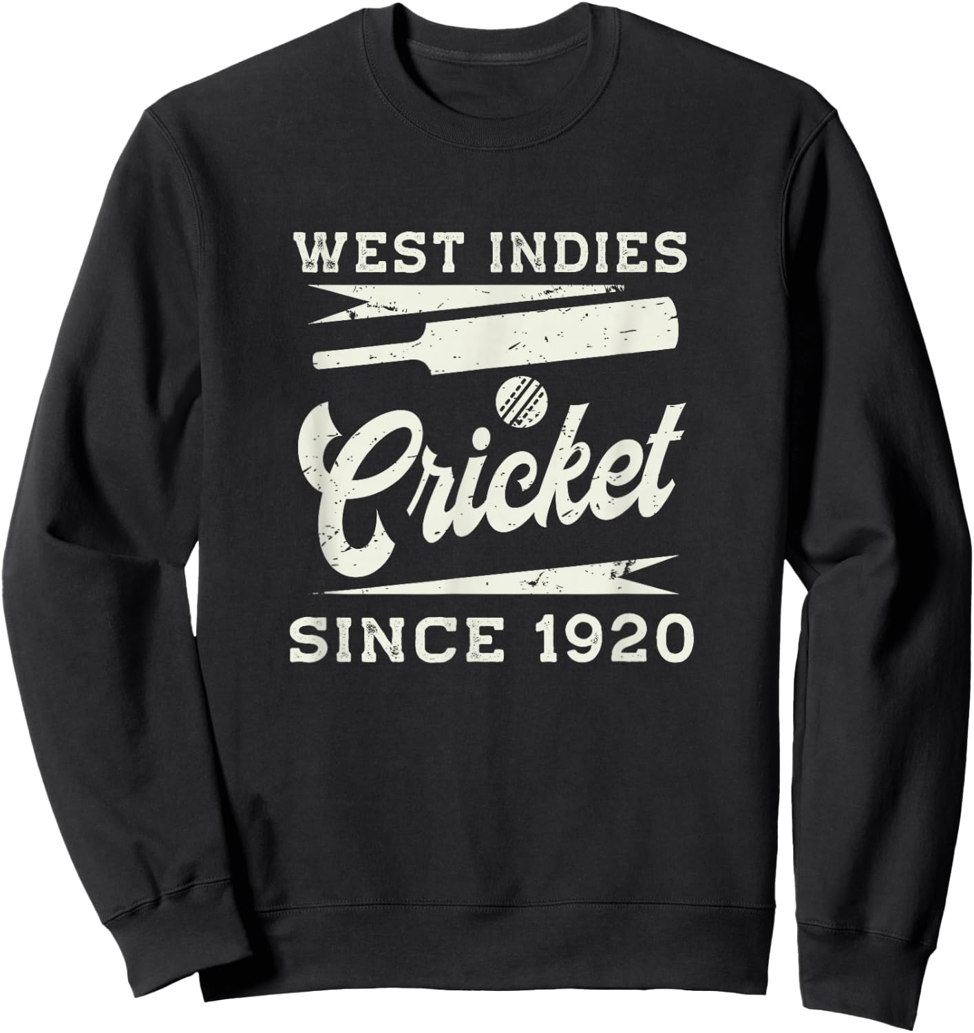 Vintage West Indies Cricket Since 1920 Sweatshirt - Sweatshirt | Black