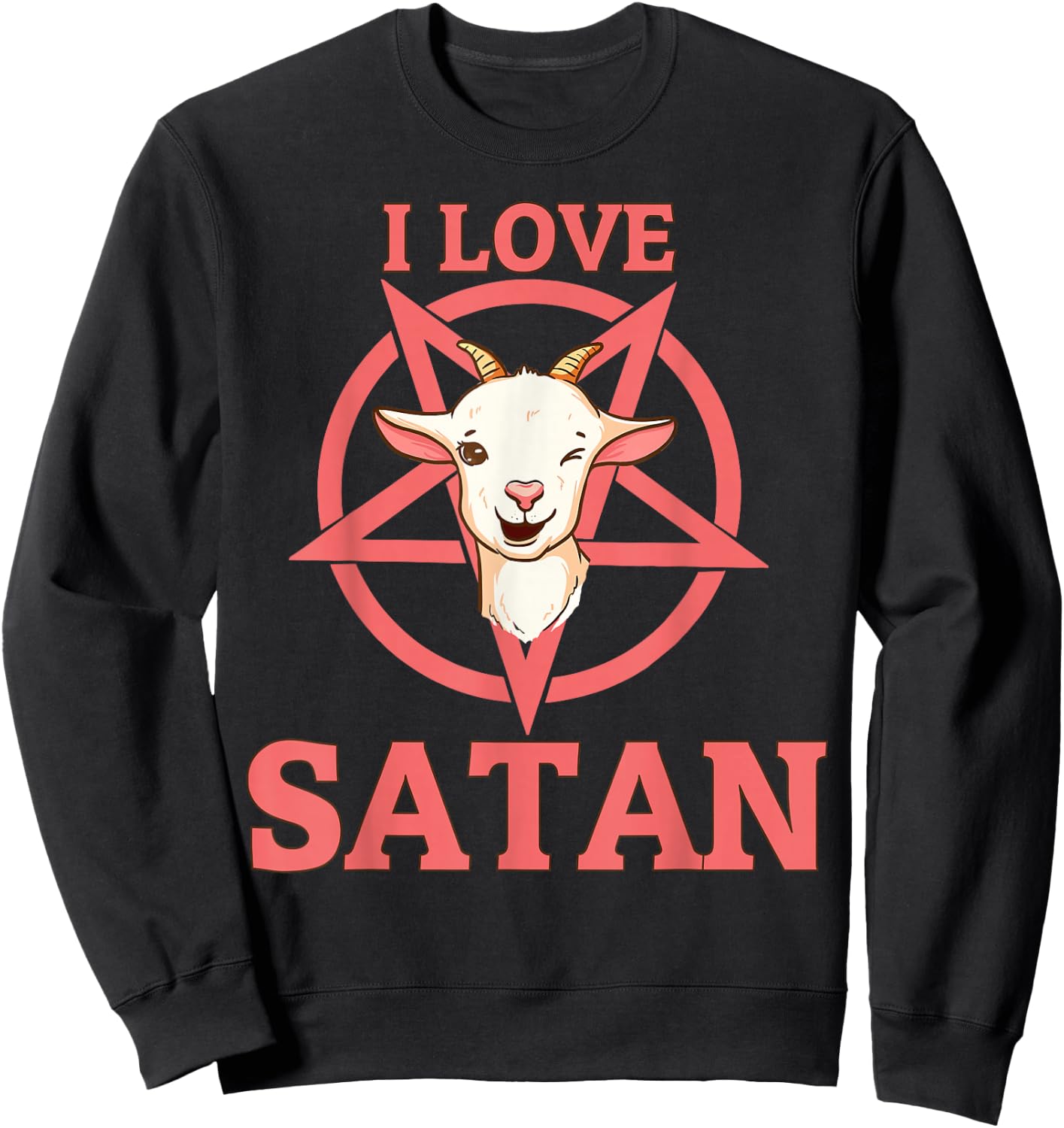 I Love Satan Sweatshirt - Sweatshirt | Black