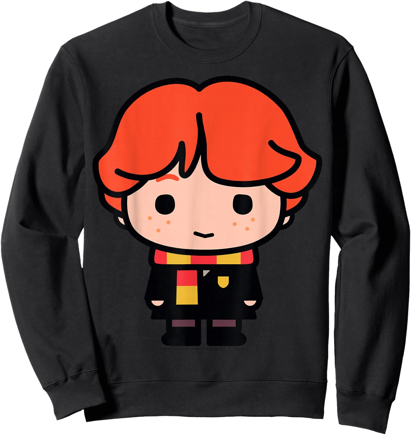 Harry Potter Ron Weasley Cute Cartoon Portrait Small Sweatshirt - Sweatshirt | Black
