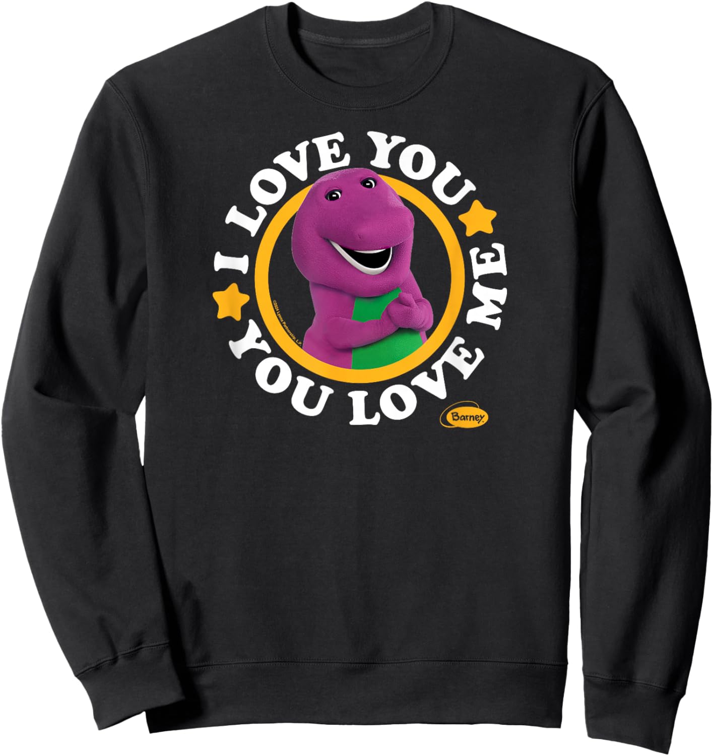 Barney - I Love You You Love Me Song Purple Dinosaur Sweatshirt - Sweatshirt | Black